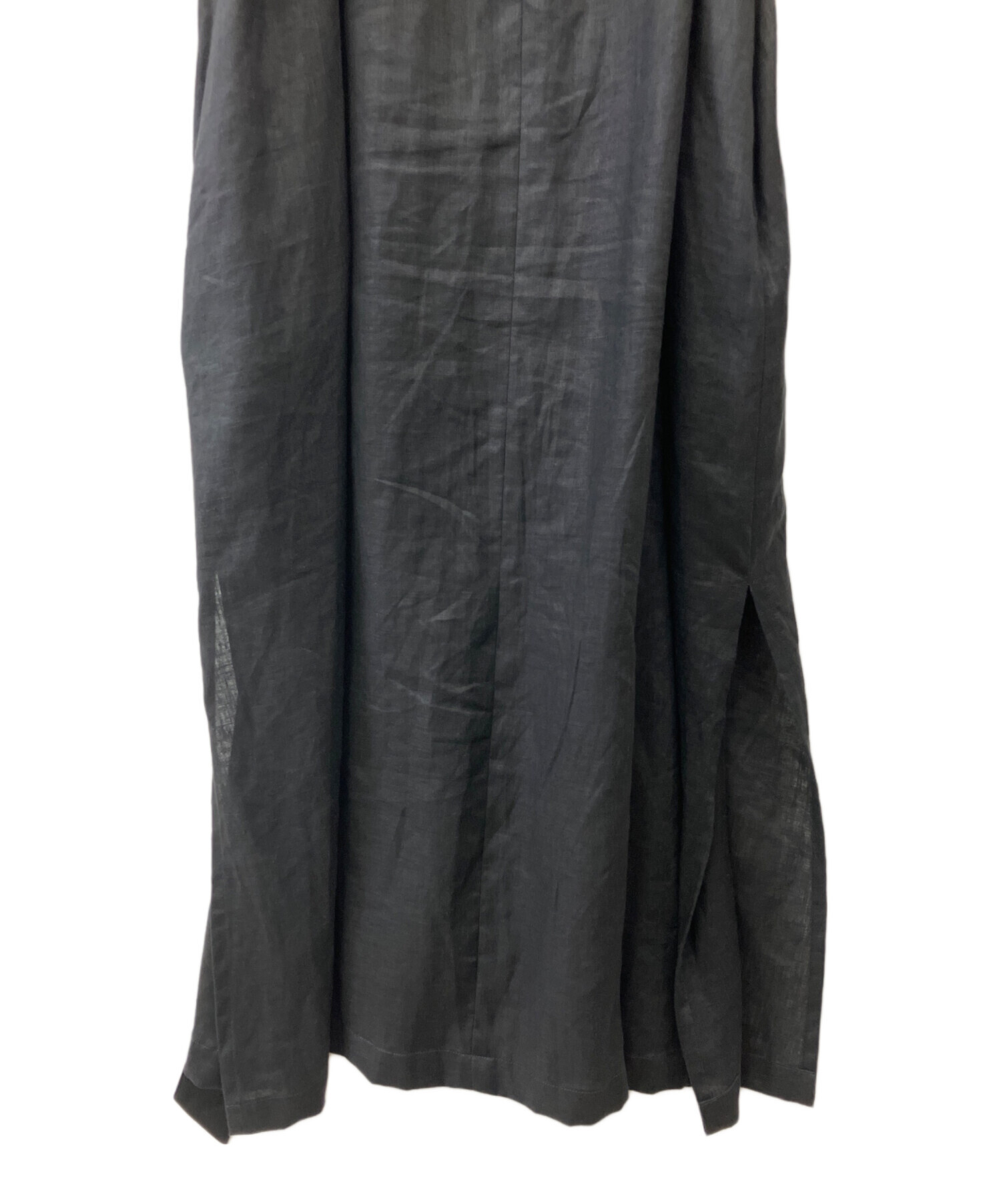 中古・古着通販】HYKE (ハイク) LINEN BALLOON SLEEVE MAXI DRESS 