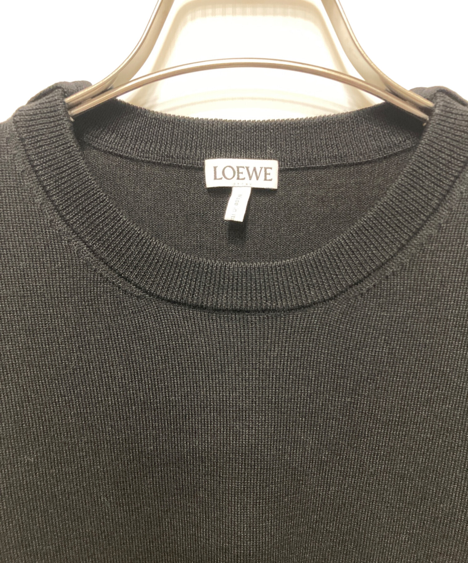 中古・古着通販】LOEWE (ロエベ) アナグラムポケット付ニット ブラック