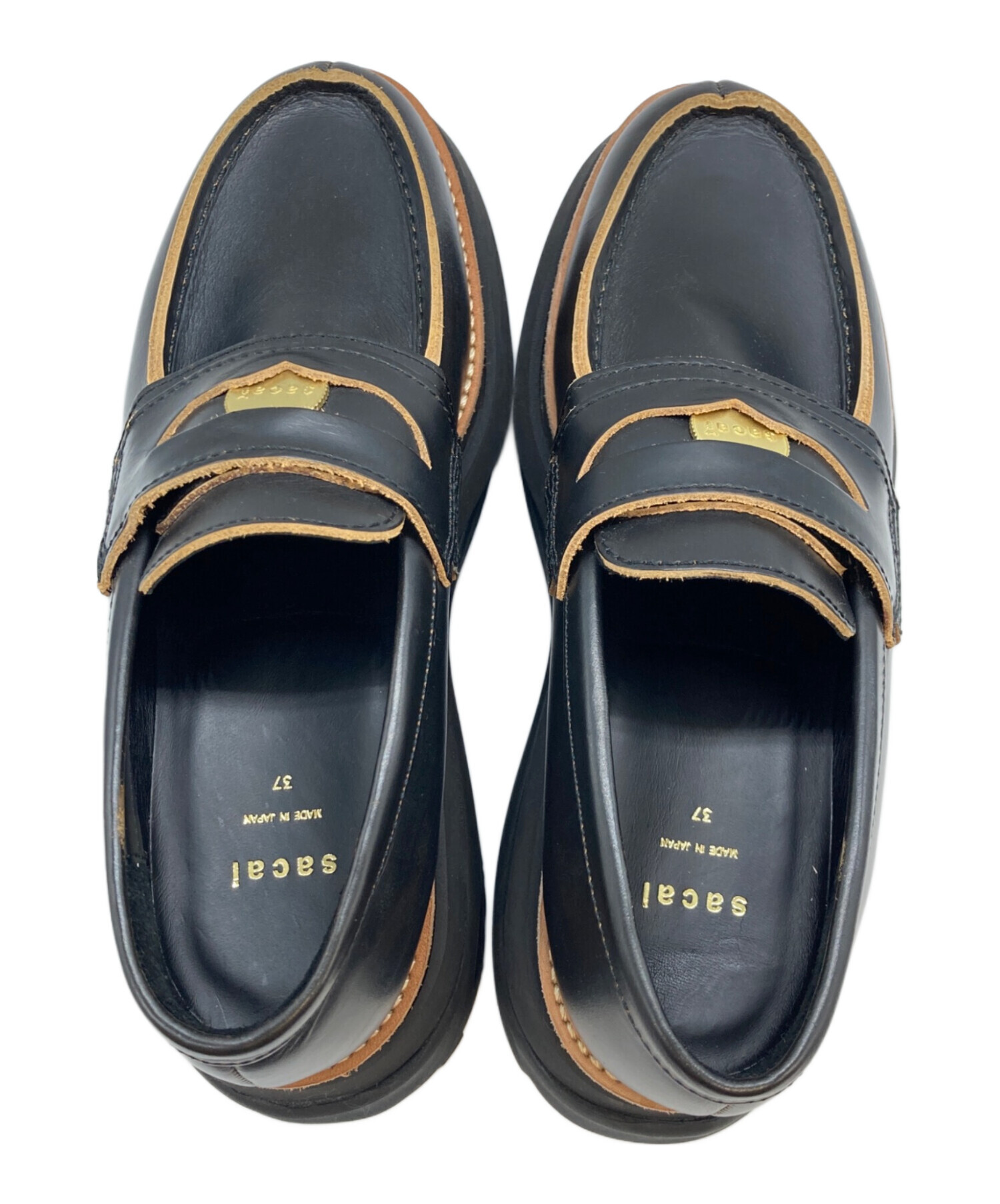 中古・古着通販】sacai (サカイ) Loafers ブラック サイズ:37 