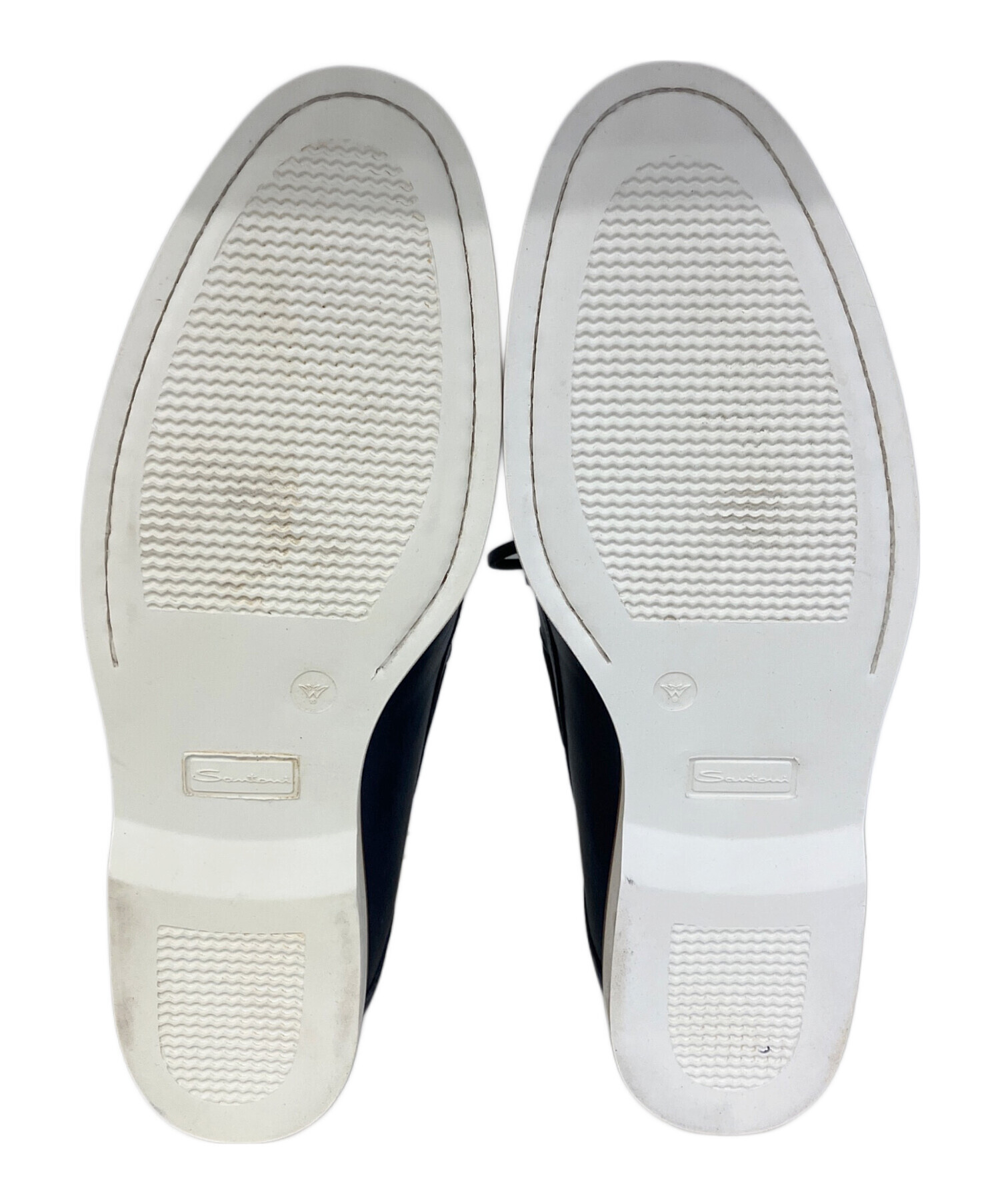 【SANTONI】未使用展示品！ サントーニ レザーデッキシューズ26.5cm 中古・古着通販】Santoni (サントーニ) デッキシューズ ネイビー