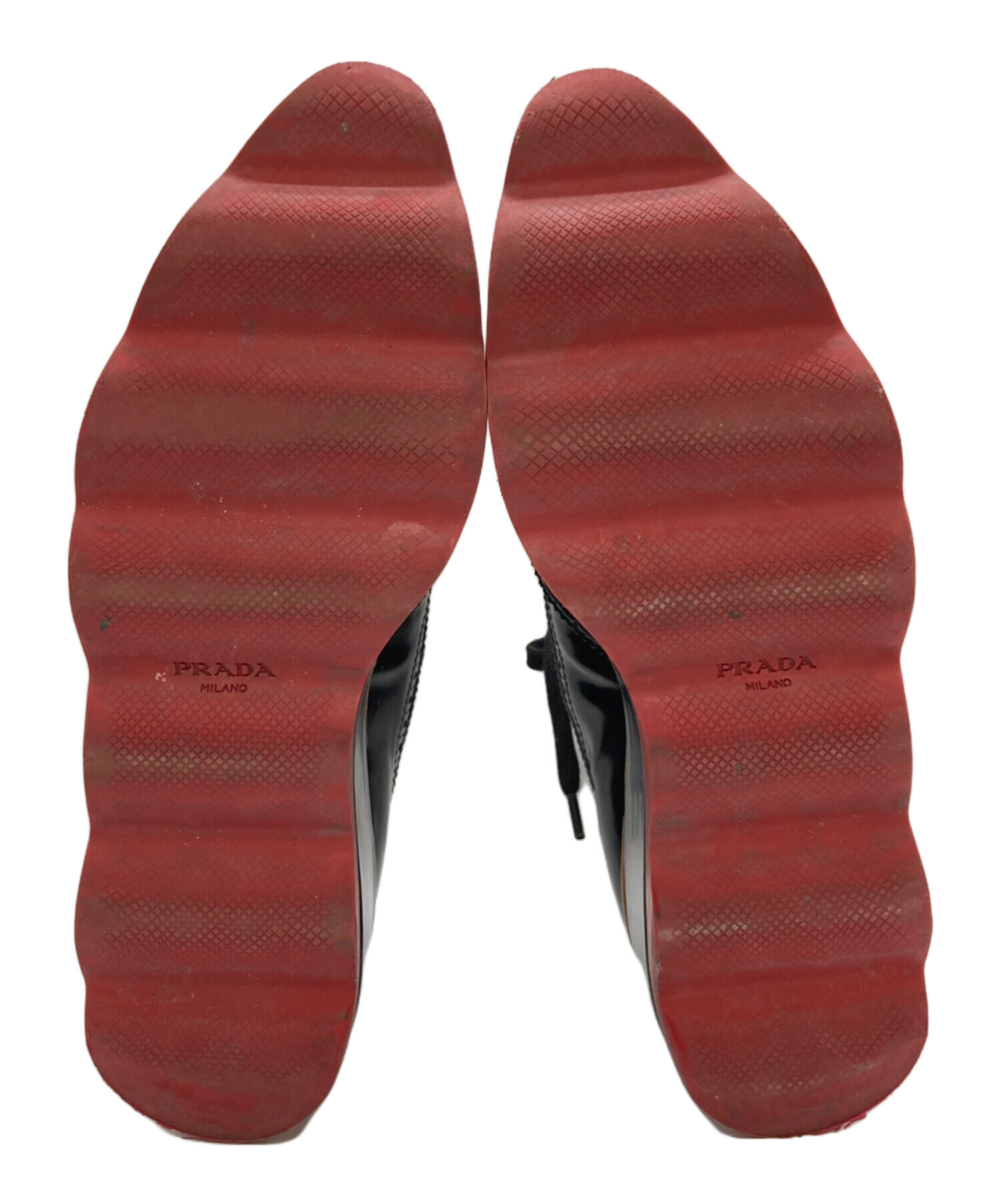中古・古着通販】PRADA (プラダ) ウィングチップシューズ ブラック