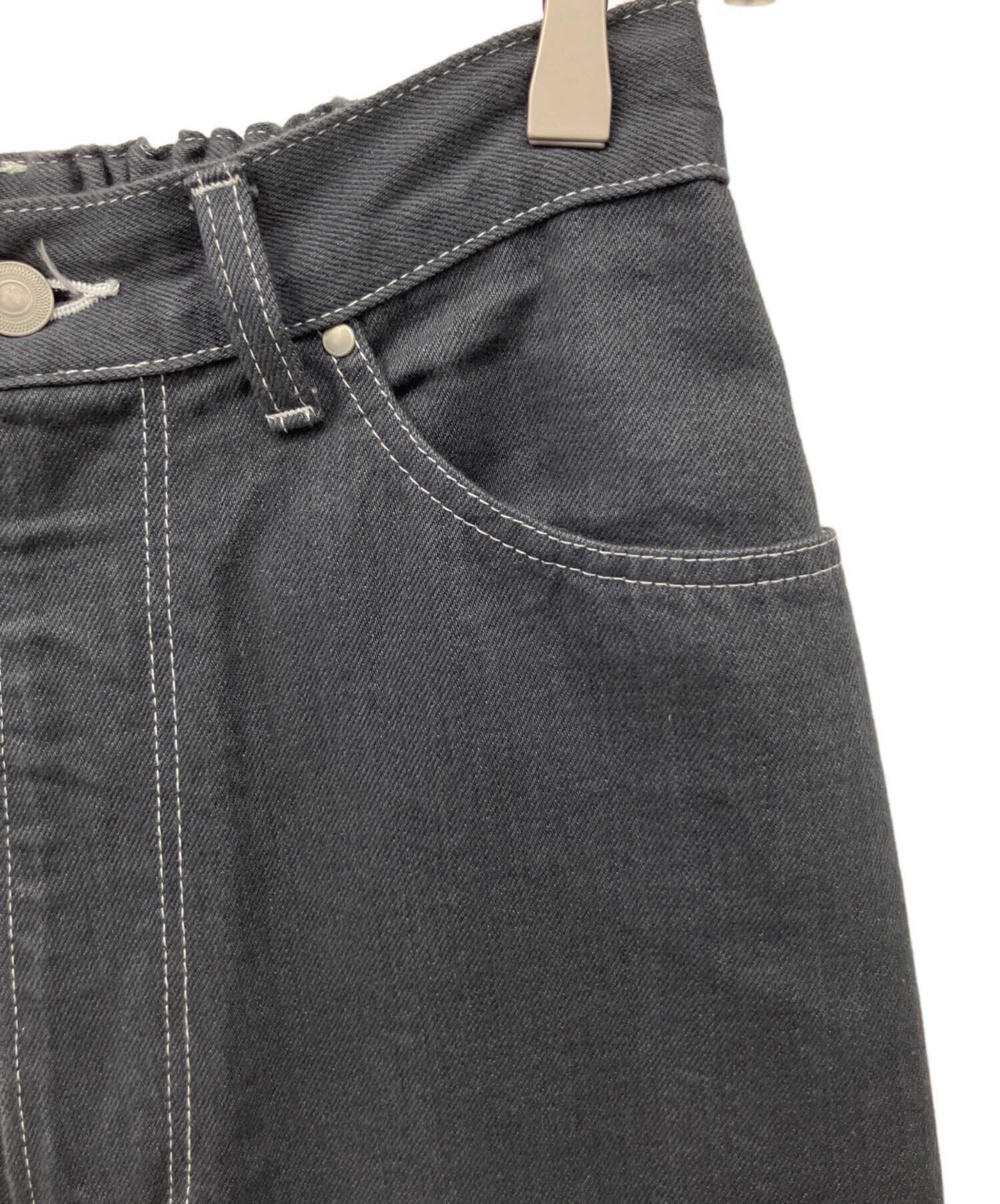中古・古着通販】tsuzuli (ツヅリ) EZ DENIM 5P PANTS ブラック サイズ