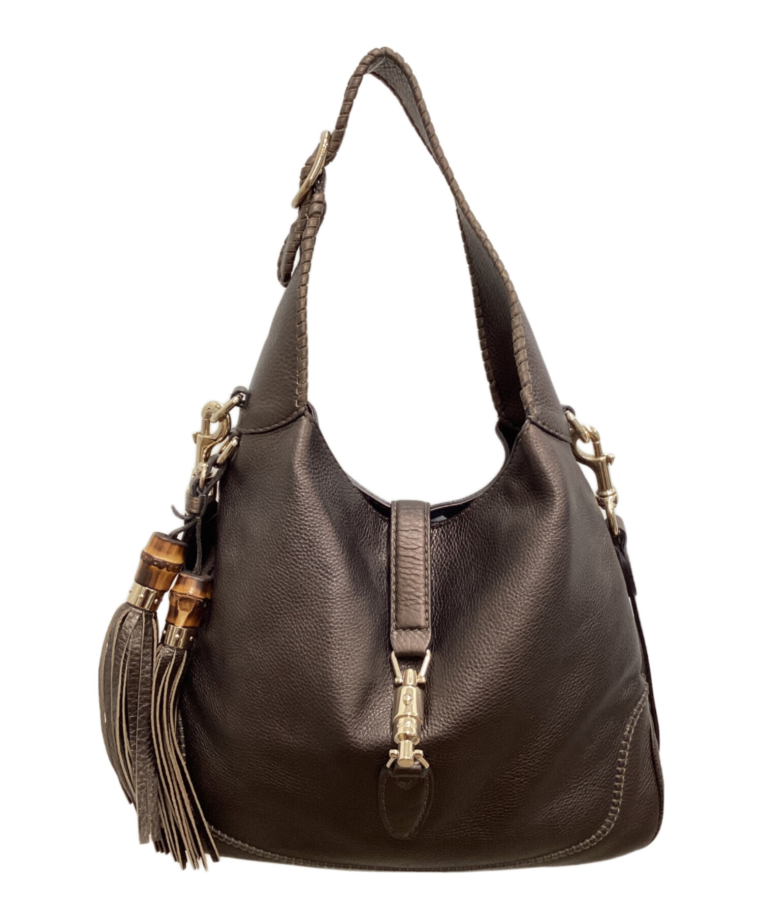 中古・古着通販】GUCCI (グッチ) 2WAYショルダーバッグ ブロンズ