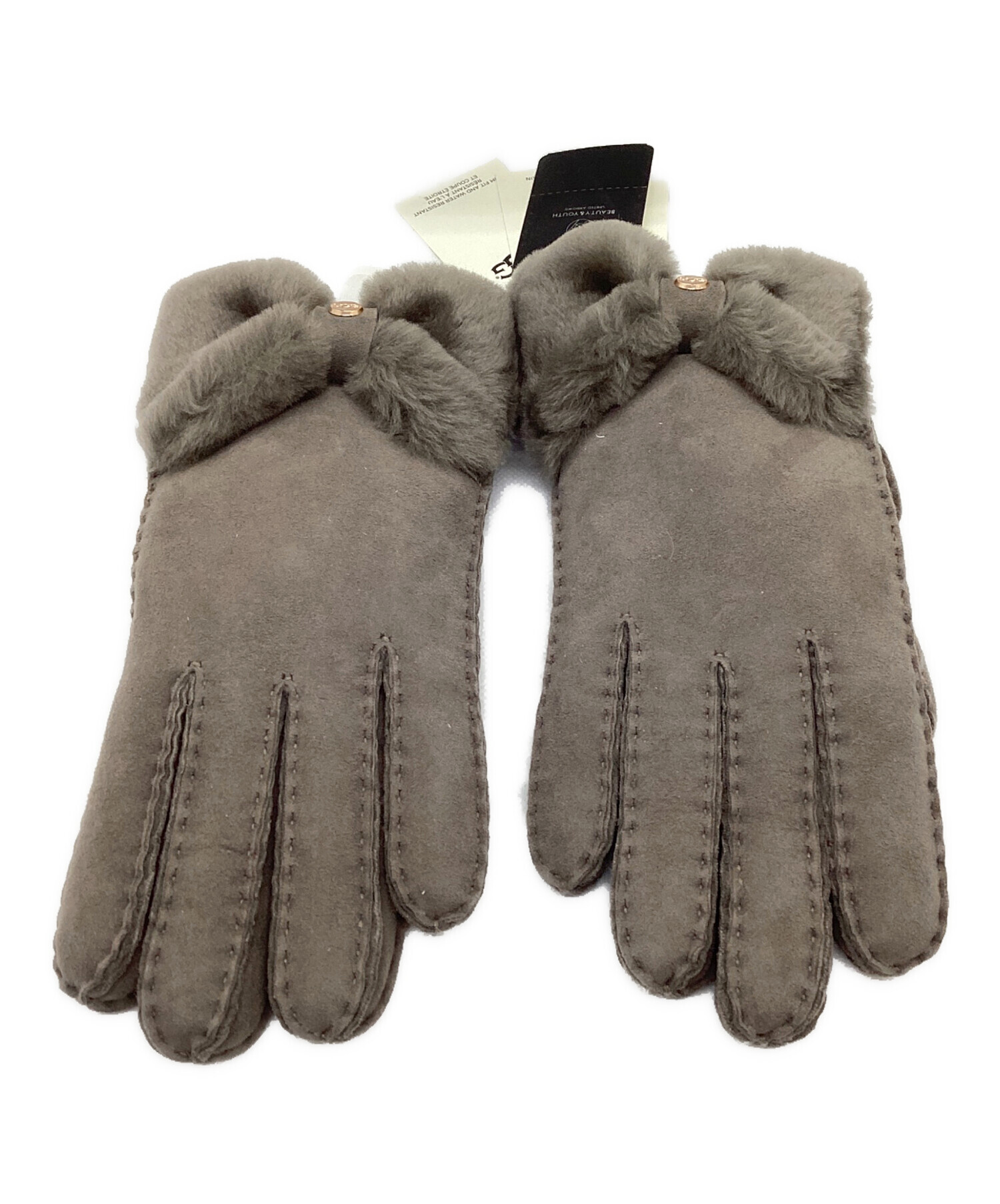 UGG 手袋 w bow shorty glove 未使用 中古・古着通販】UGG (アグ) Bow Shorty Glove ブラック 未使用品