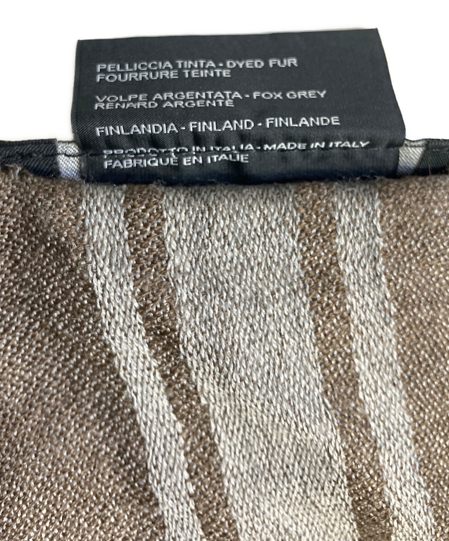 中古・古着通販】GUCCI (グッチ) FOXファー付ウールシルクストール