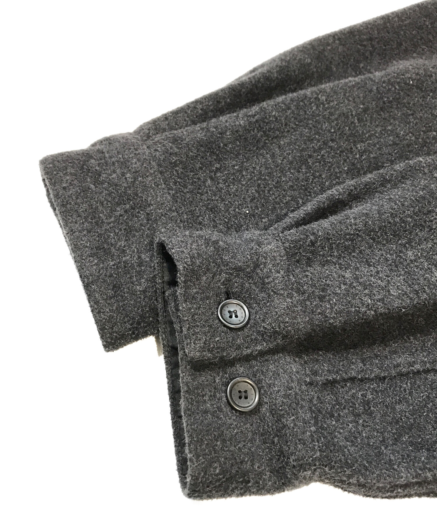 中古・古着通販】ROTOL (ロトル) SNAP BUTTON SHIRT MELTON グレー