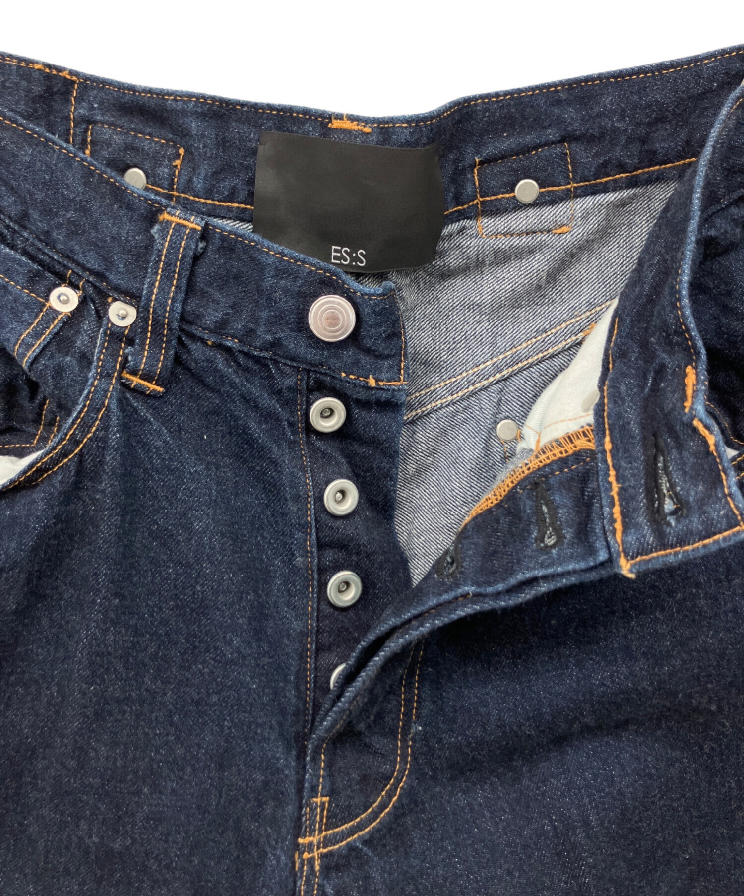 中古・古着通販】ES:S (エス) CINCH BACK BAGGY JEANS インディゴ 中古・古着通販】ES:S (エス) CINCH BACK BAGGY JEANS インディゴ