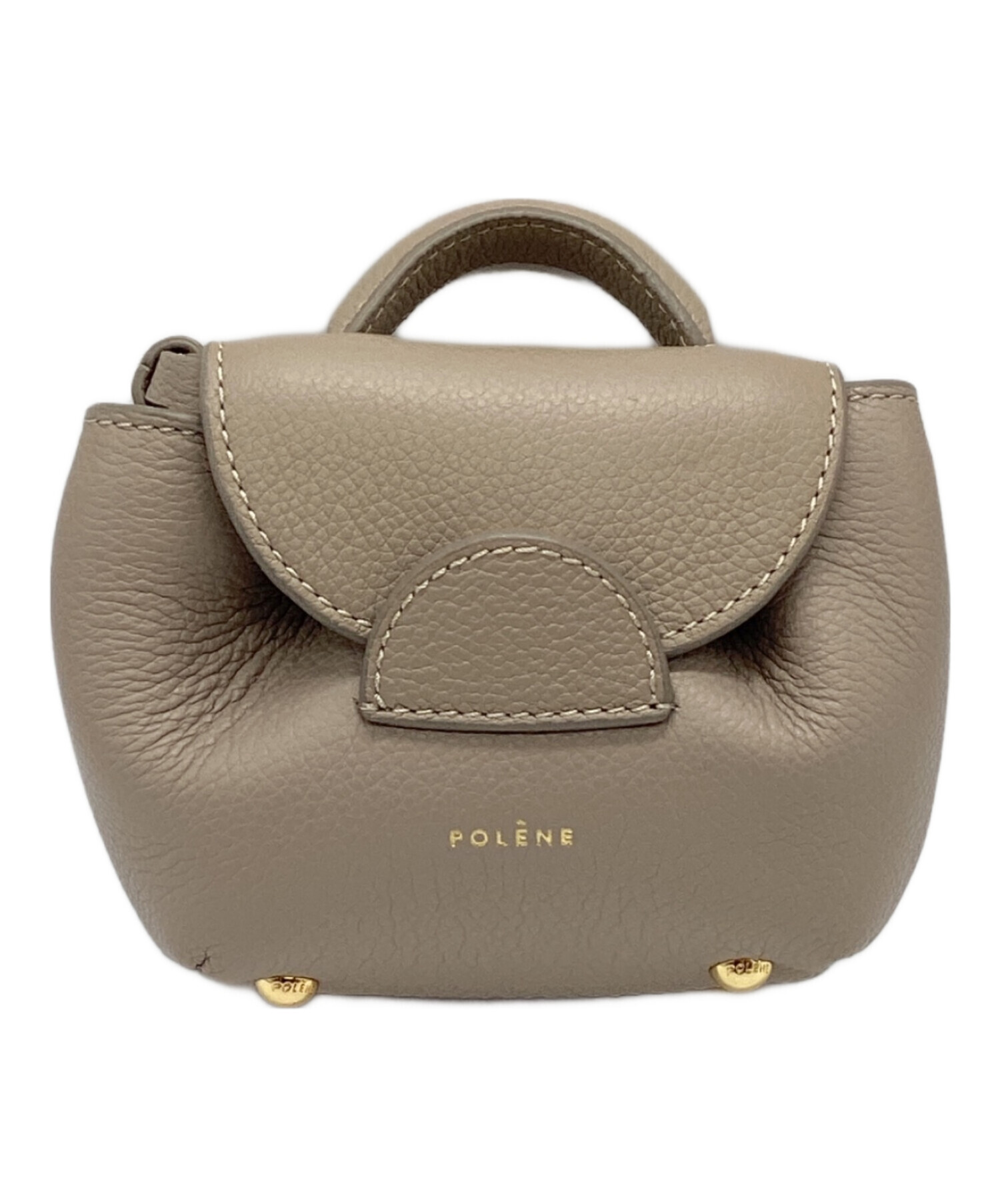 中古・古着通販】POLENE (ポレーヌ) ミニショルダーポーチ トープ 