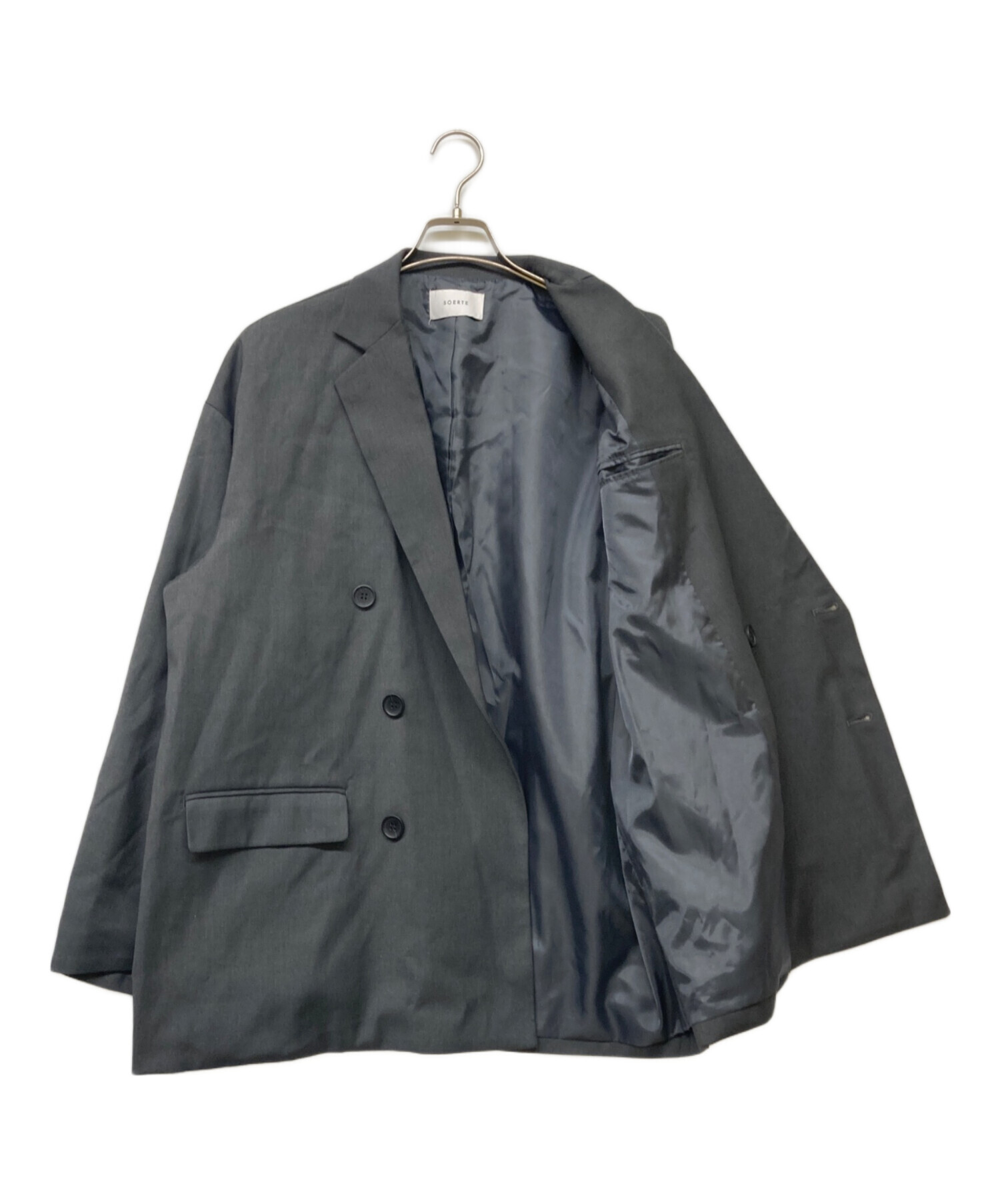 中古・古着通販】soerte (ソエルテ) Oversized double-breasted jacket