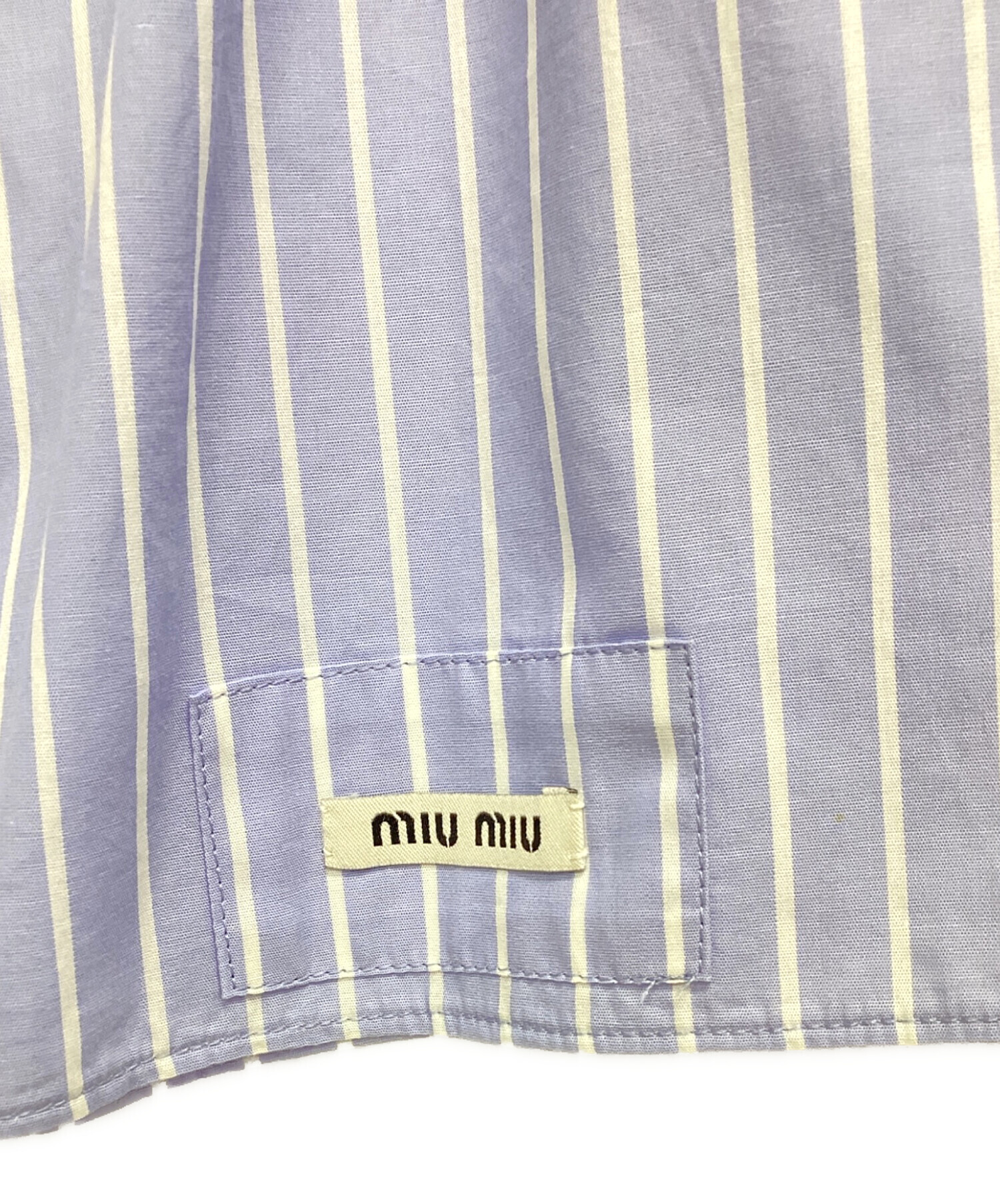 中古・古着通販】MIU MIU (ミュウミュウ) ブラウス ライトブルー 