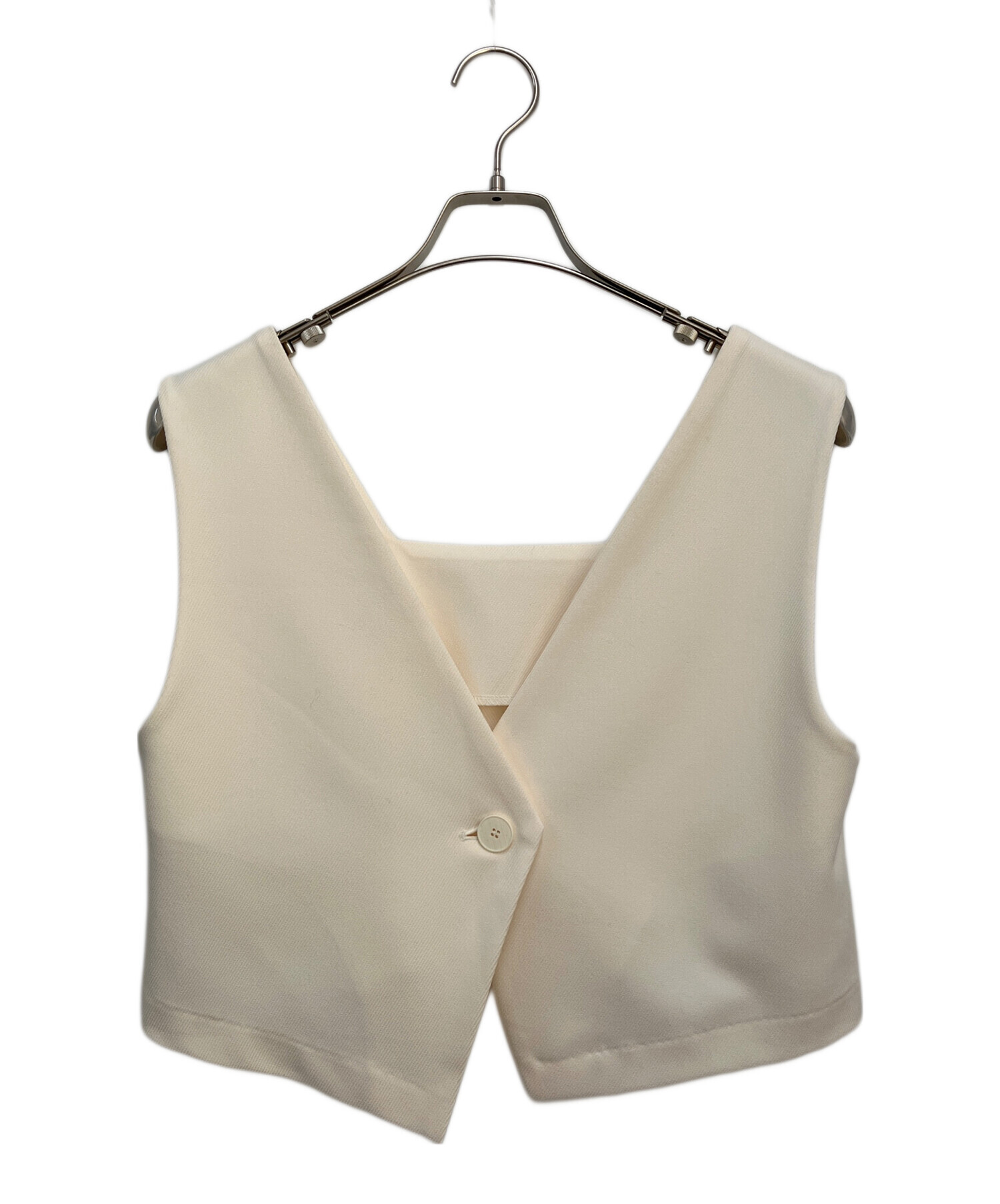 ☆正規品☆ MACHATT マチャット クロップドベスト 前後2way ブラック 中古・古着通販】machatt (マチャット) クロップドベスト アイボリー