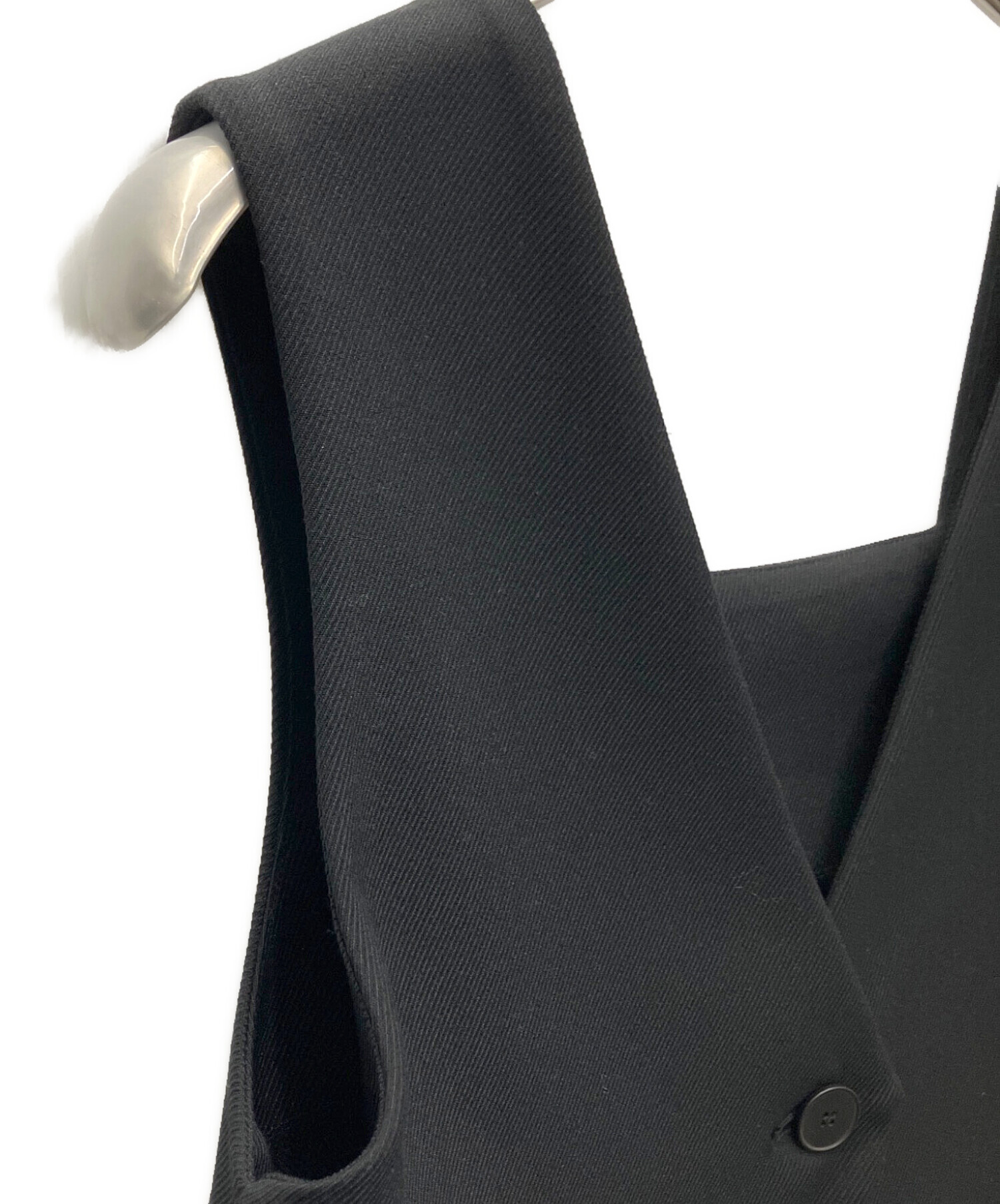 中古・古着通販】machatt (マチャット) クロップドベスト ブラック