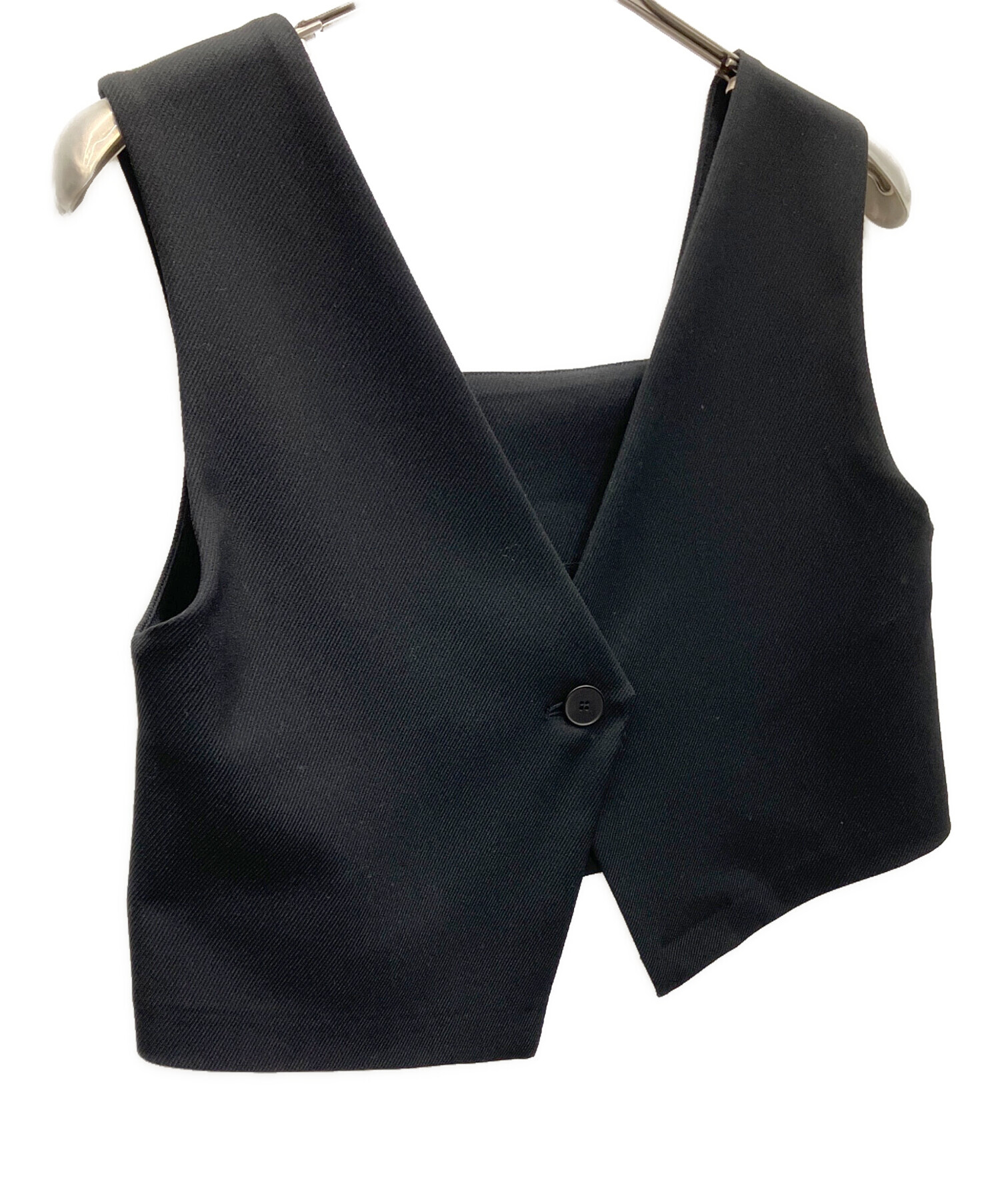 中古・古着通販】machatt (マチャット) クロップドベスト ブラック