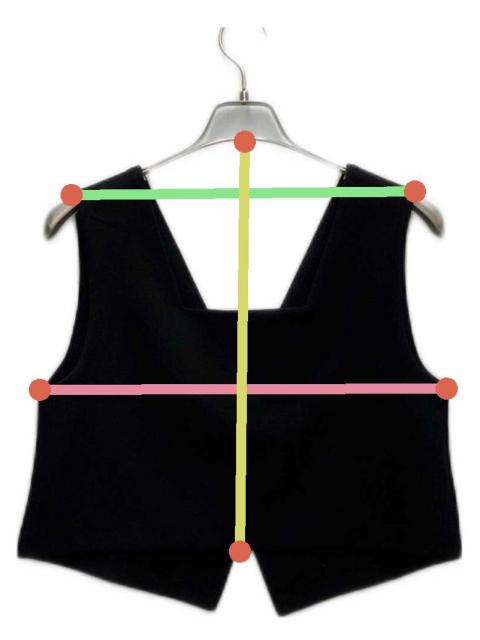 中古・古着通販】machatt (マチャット) クロップドベスト ブラック