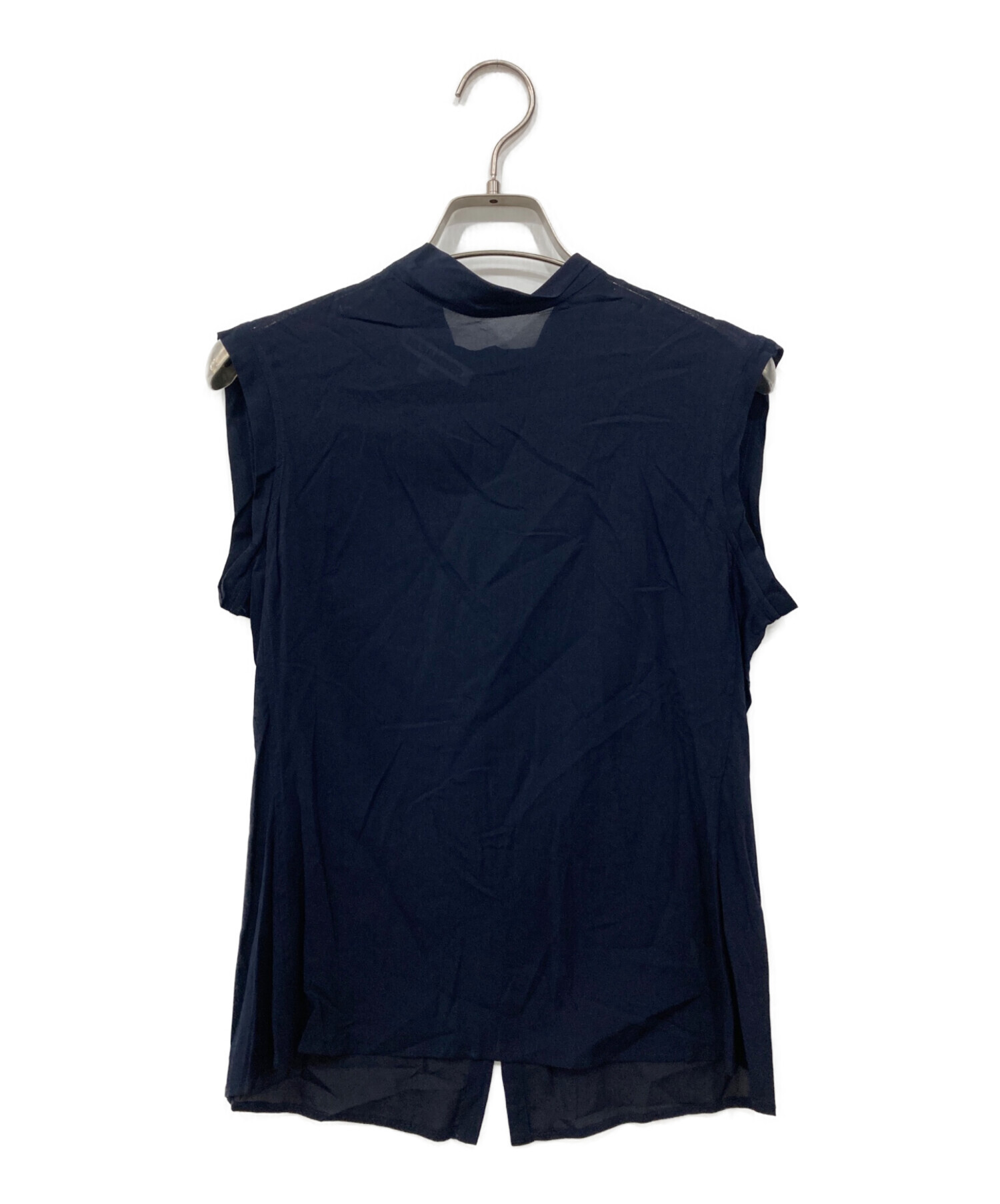 中古・古着通販】JIL SANDER (ジルサンダー) シルクブラウス ネイビー 