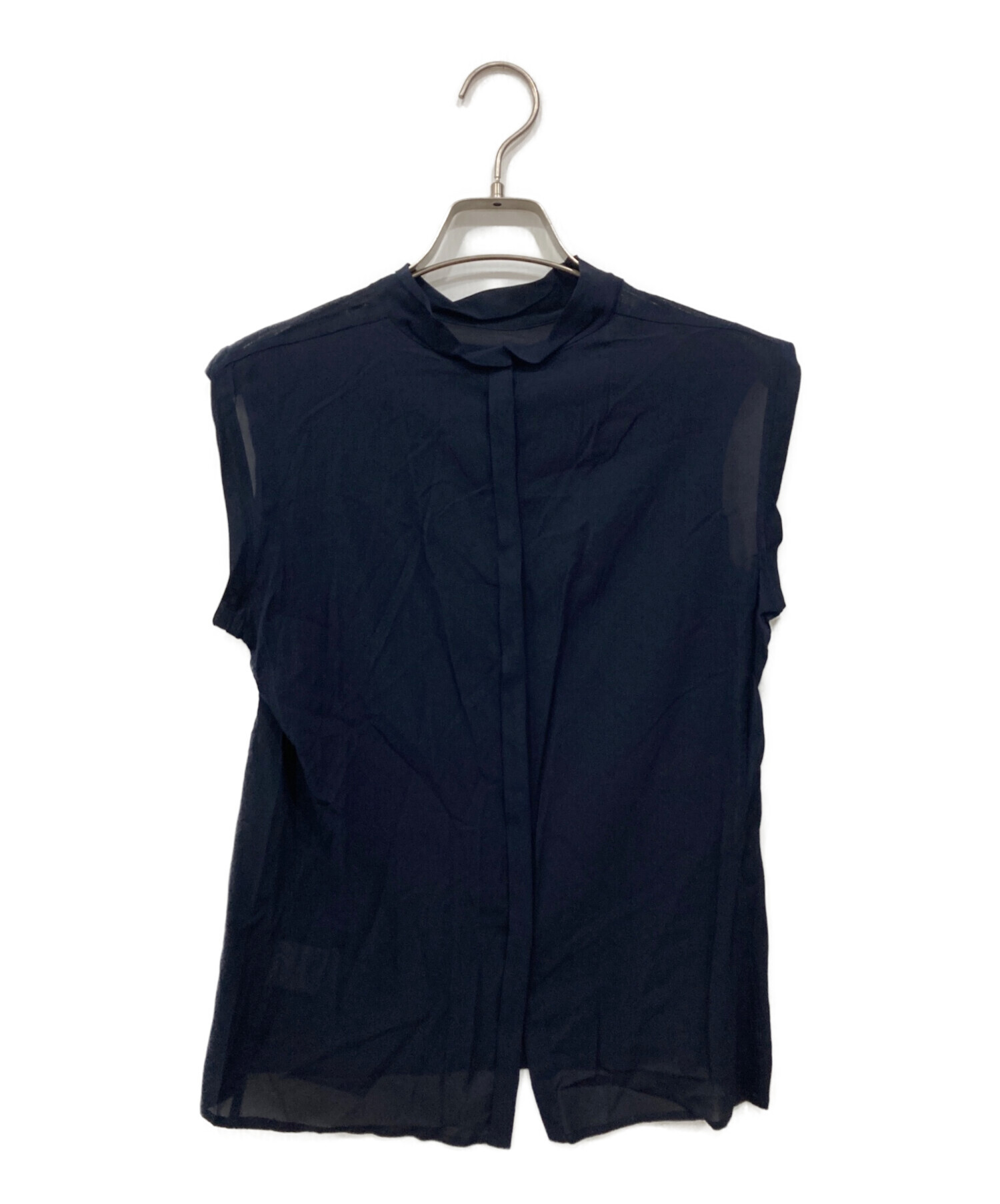 【ぴろりんさん専用】JIL SANDER/ジル サンダー　ブラウス 中古・古着通販】JIL SANDER (ジルサンダー) シルクブラウス ネイビー
