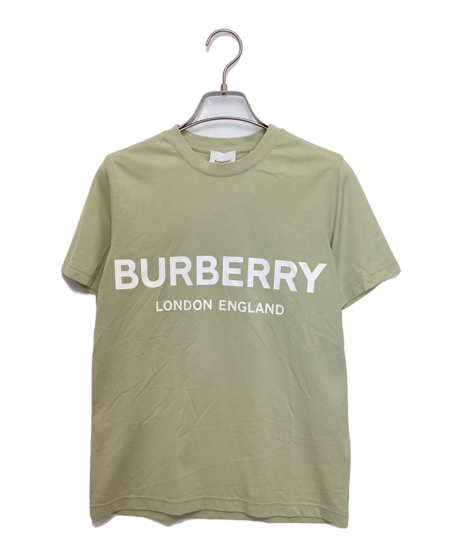中古・古着通販】BURBERRY (バーバリー) ロゴTシャツ カーキ サイズ:XS 