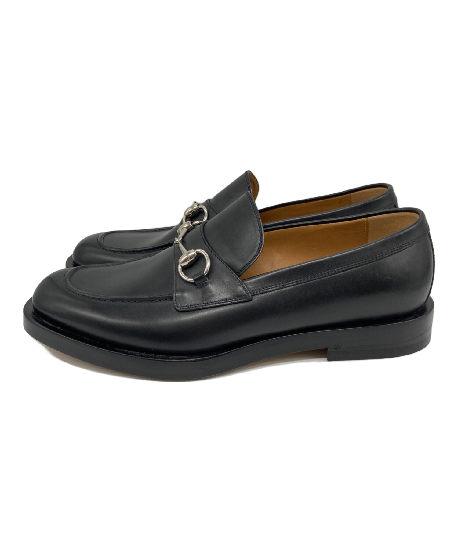 中古・古着通販】GUCCI (グッチ) ホースビットローファー ブラック 
