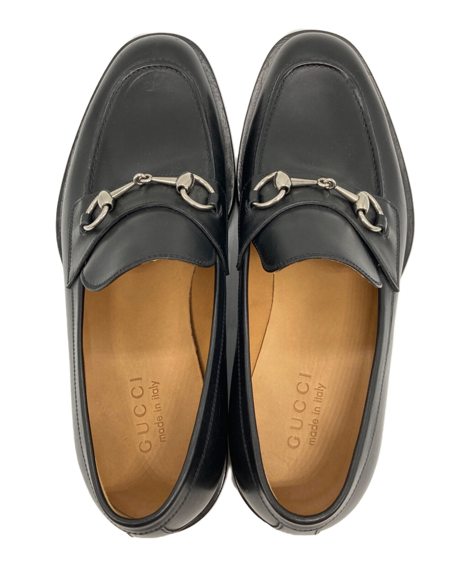 中古・古着通販】GUCCI (グッチ) ホースビットローファー ブラック 