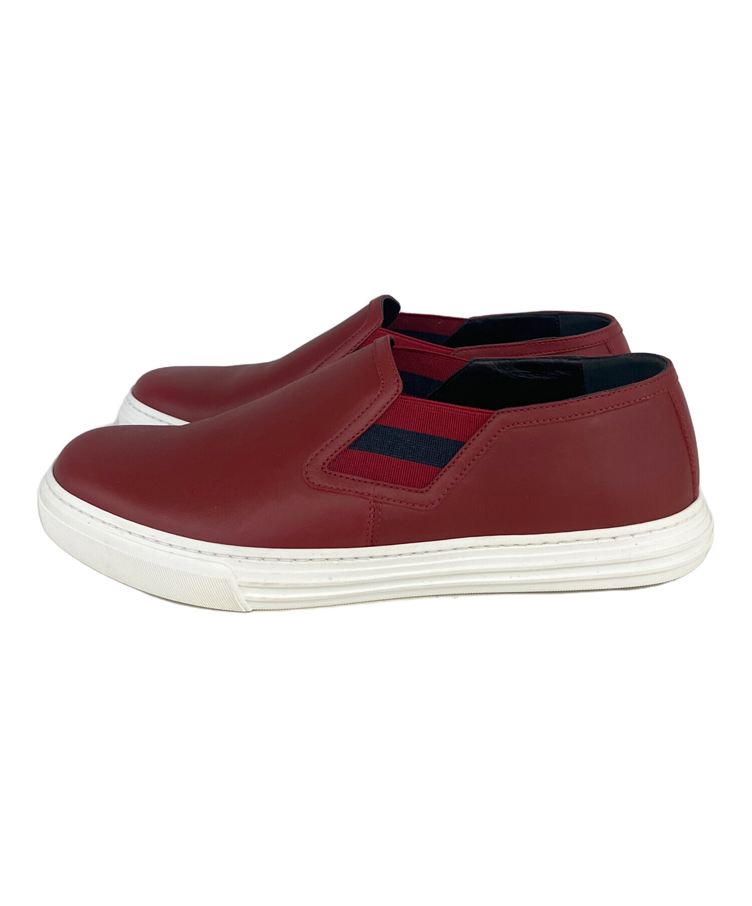 「サイトウ」GUCCI レザースリッポン 中古・古着通販】GUCCI (グッチ) レザースリッポン レッド サイズ