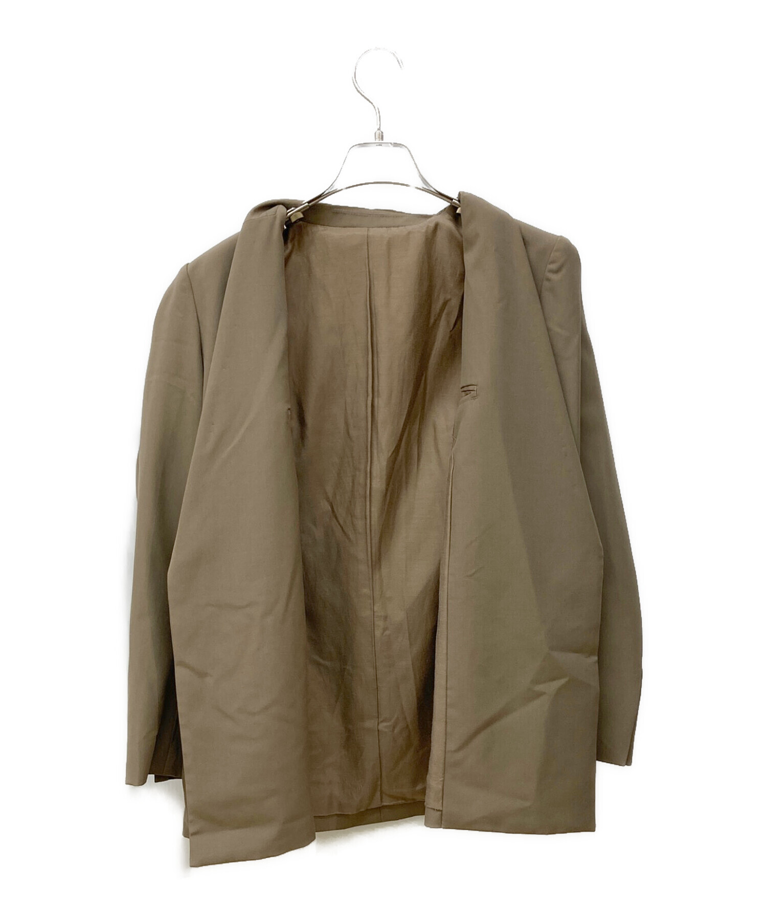 中古・古着通販】IIROT (イロット) Buttonless Jacket ベージュ サイズ