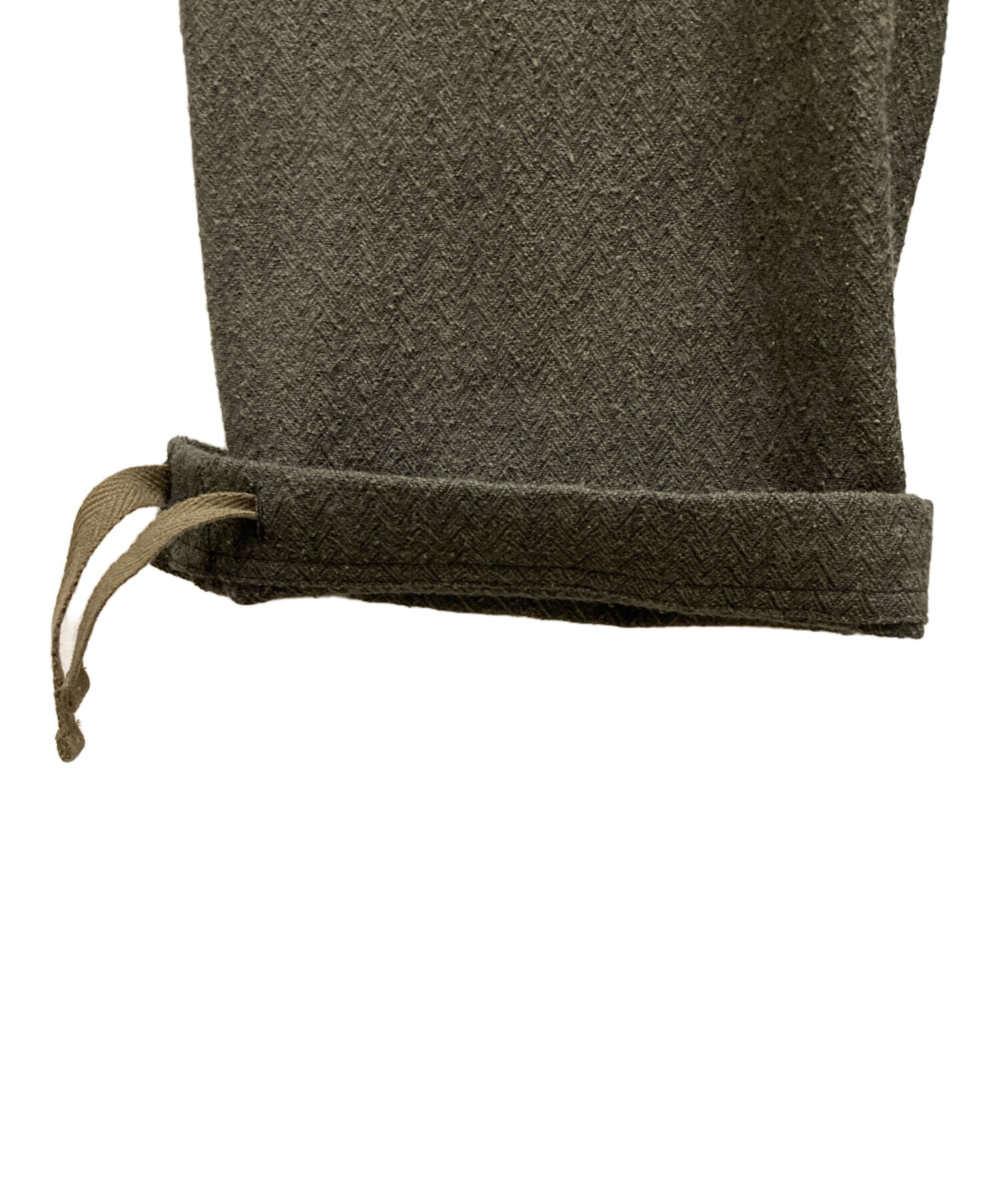 中古・古着通販】ULTERIOR (アルテリア) ウールシルクパンツ カーキ