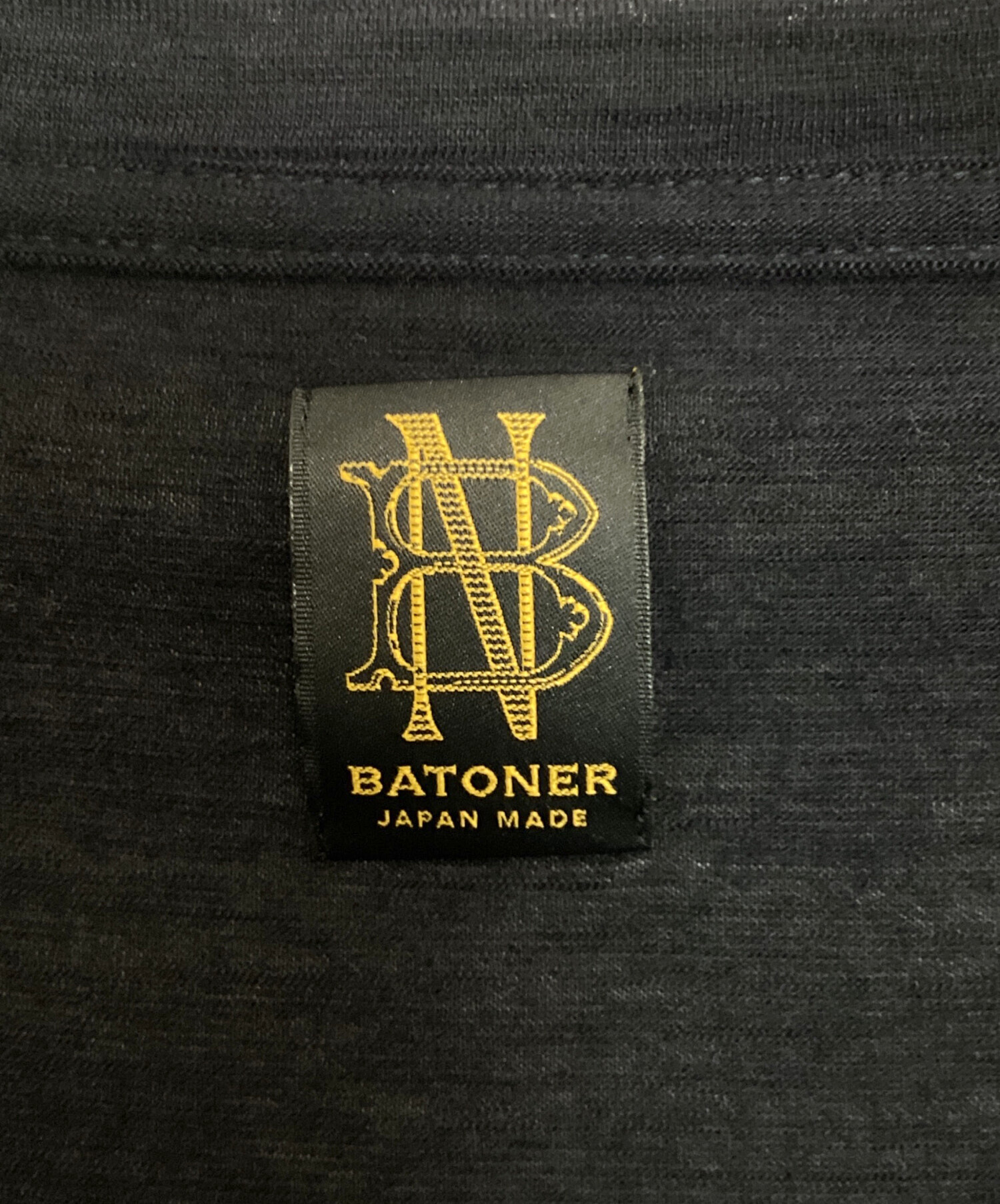 中古・古着通販】BATONER (バトナ―) SUMMER WOOL T-SHIRT ブラック
