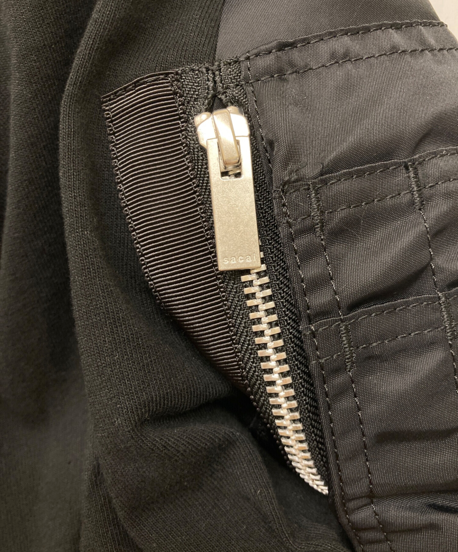 中古・古着通販】sacai (サカイ) 24SS Nylon Twill x Cotton Jersey T 