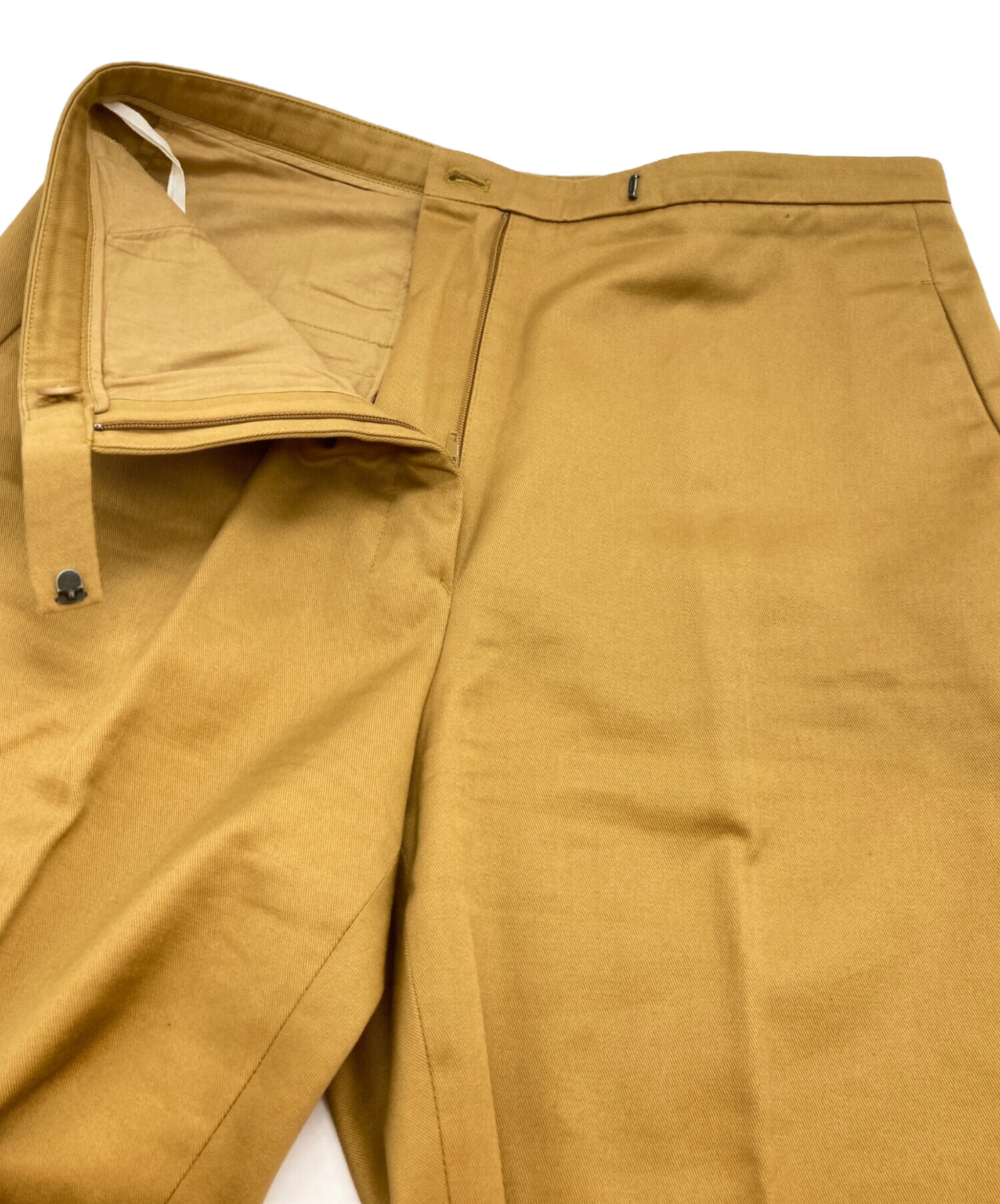 HERMES PARIS エルメス リネン素材 パンツ イエロー 34 ゴルフ HERMES PARIS エルメス リネン素材 パンツ イエロー 34 ゴルフ