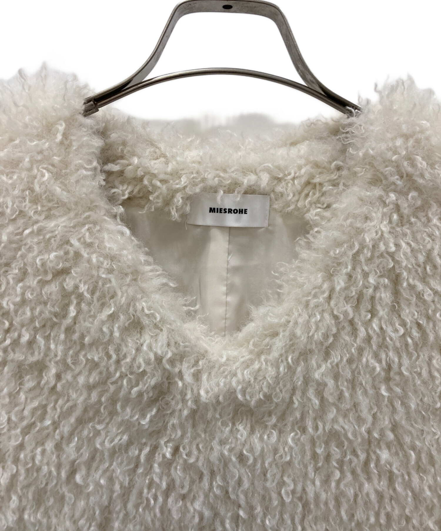 中古・古着通販】MIESROHE (ミースロエ) シャギーベスト アイボリー