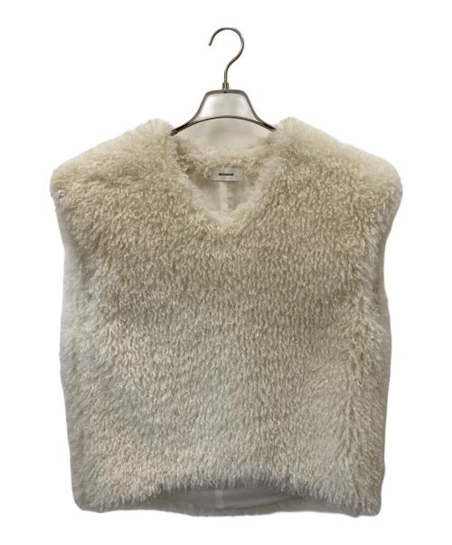 極美品⭐︎クリーニング済み⭐︎ミースロエ⭐︎シャギーベスト 中古・古着通販】MIESROHE (ミースロエ) シャギーベスト アイボリー