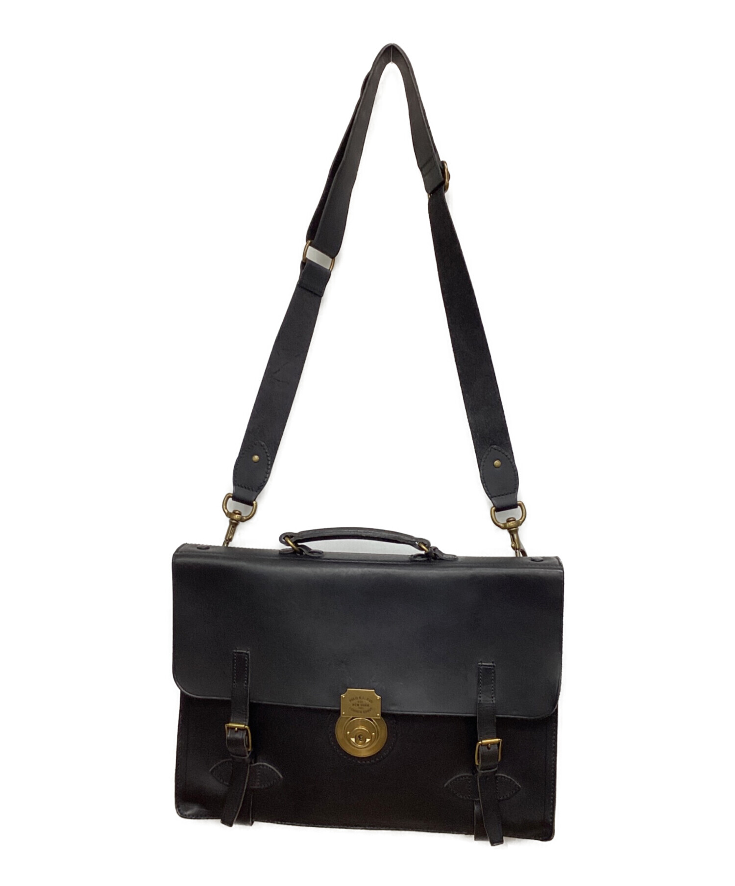 ポロ ラルフローレン 2WAY レザー ブリーフケース 中古・古着通販】POLO RALPH LAUREN (ポロ・ラルフローレン