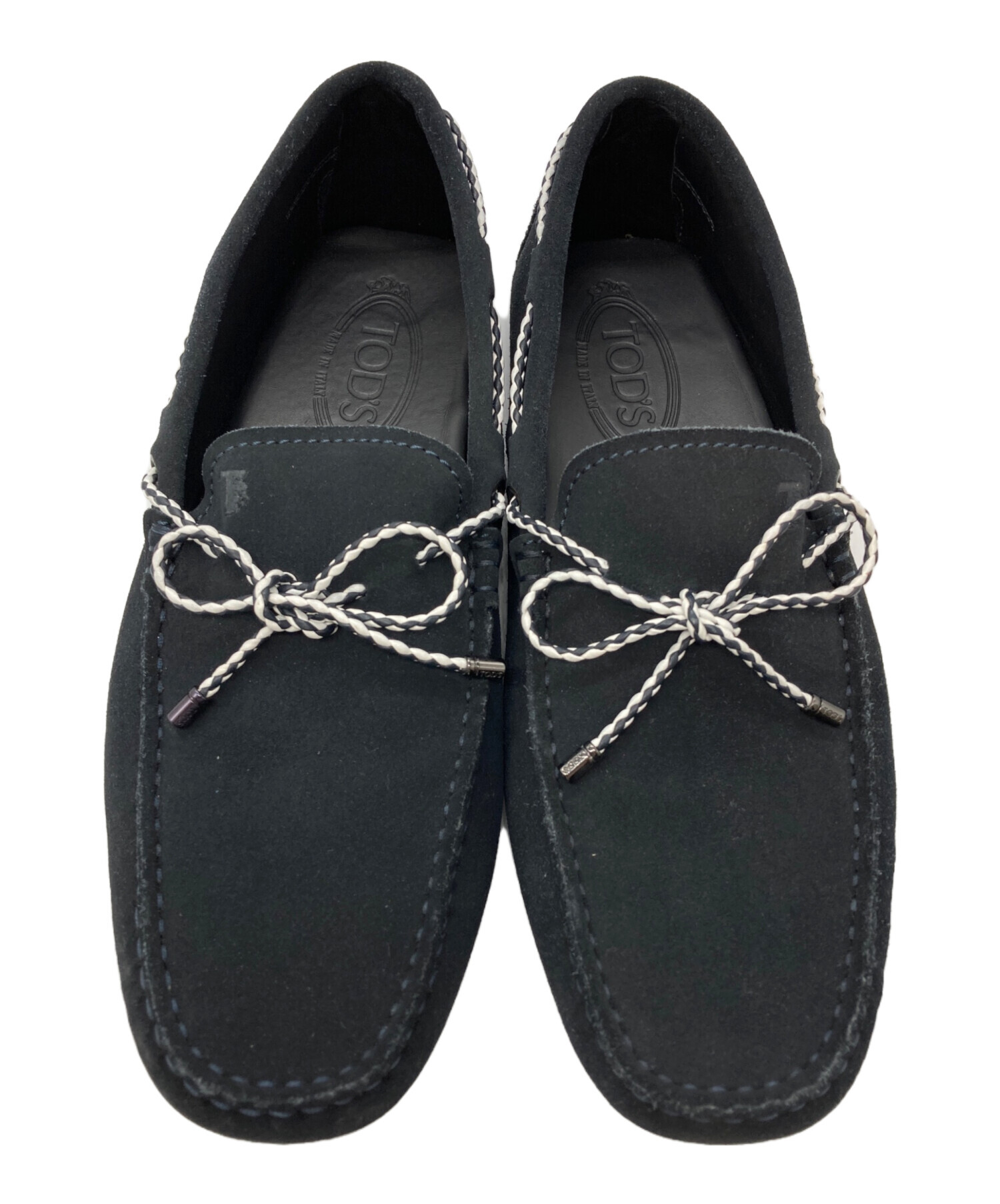 【レア・美品】TOD'S Double T スエード ドライビングシューズ 黒 中古・古着通販】TOD'S (トッズ) スエードドライビングシューズ