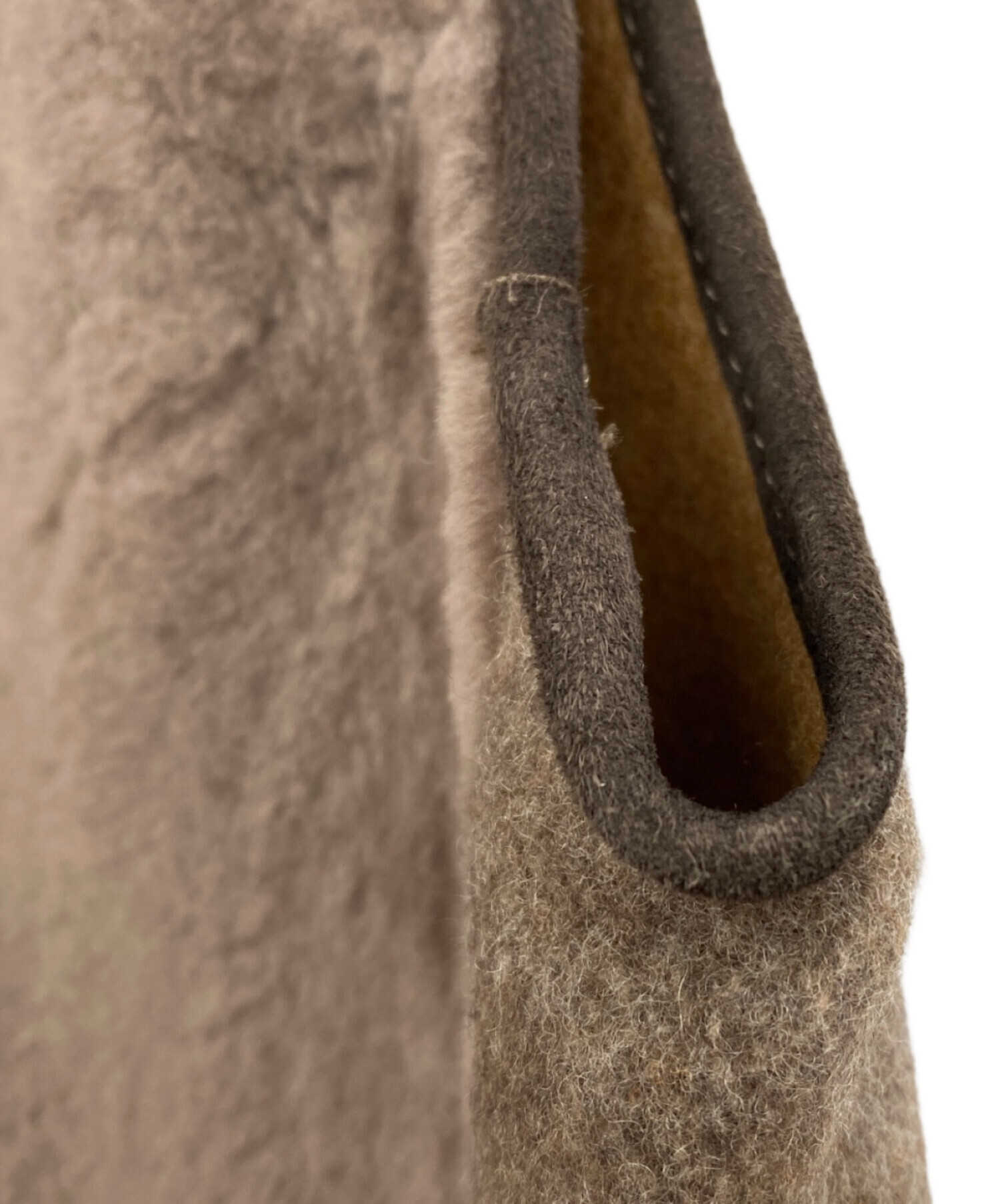 I74 L リサコンテ イタリア製 ムートン ベスト ブラウン レディース