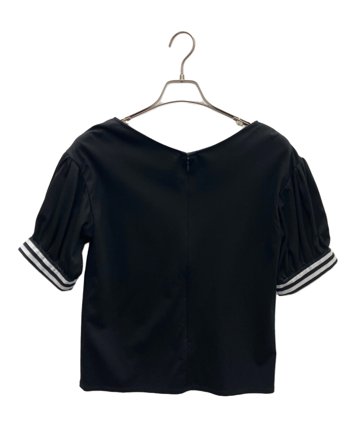 新品未使用⭐︎ ボーダーズアットバルコニー パフスリーブTシャツ黒 ブラック38 中古・古着通販】BORDERS at BALCONY (ボーダーズアットバルコニー