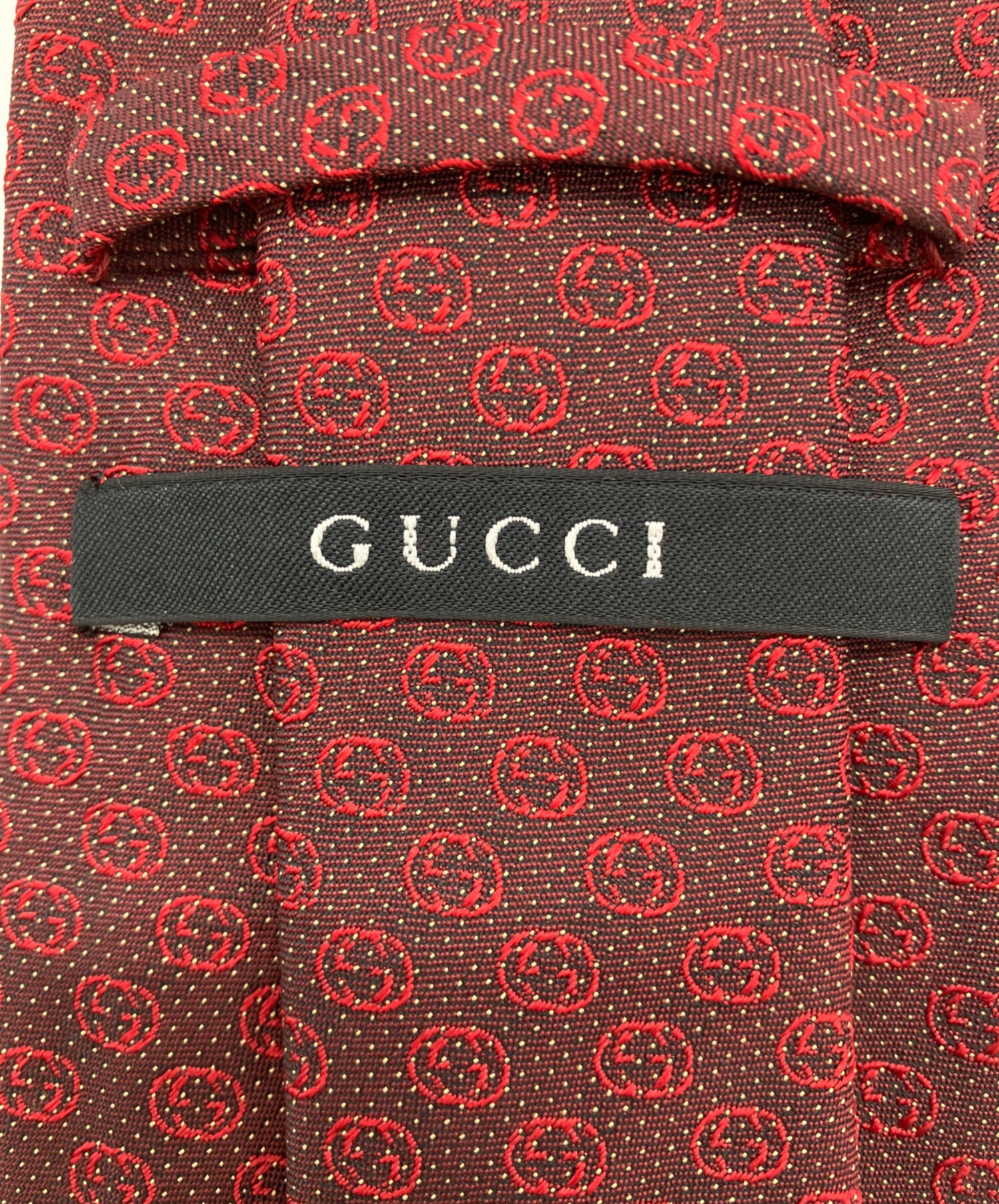 【美品】GUCCI グッチ GG柄 ロゴ 総柄 ネクタイ レッド系 中古・古着通販】GUCCI (グッチ) GG柄ネクタイ レッド サイズ:表記無