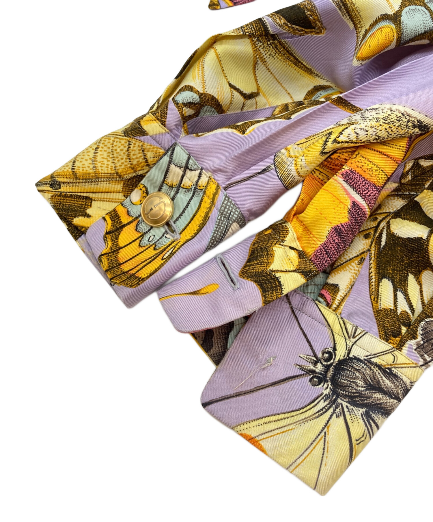 中古・古着通販】GUCCI (グッチ) バタフライシルクシャツ パープル