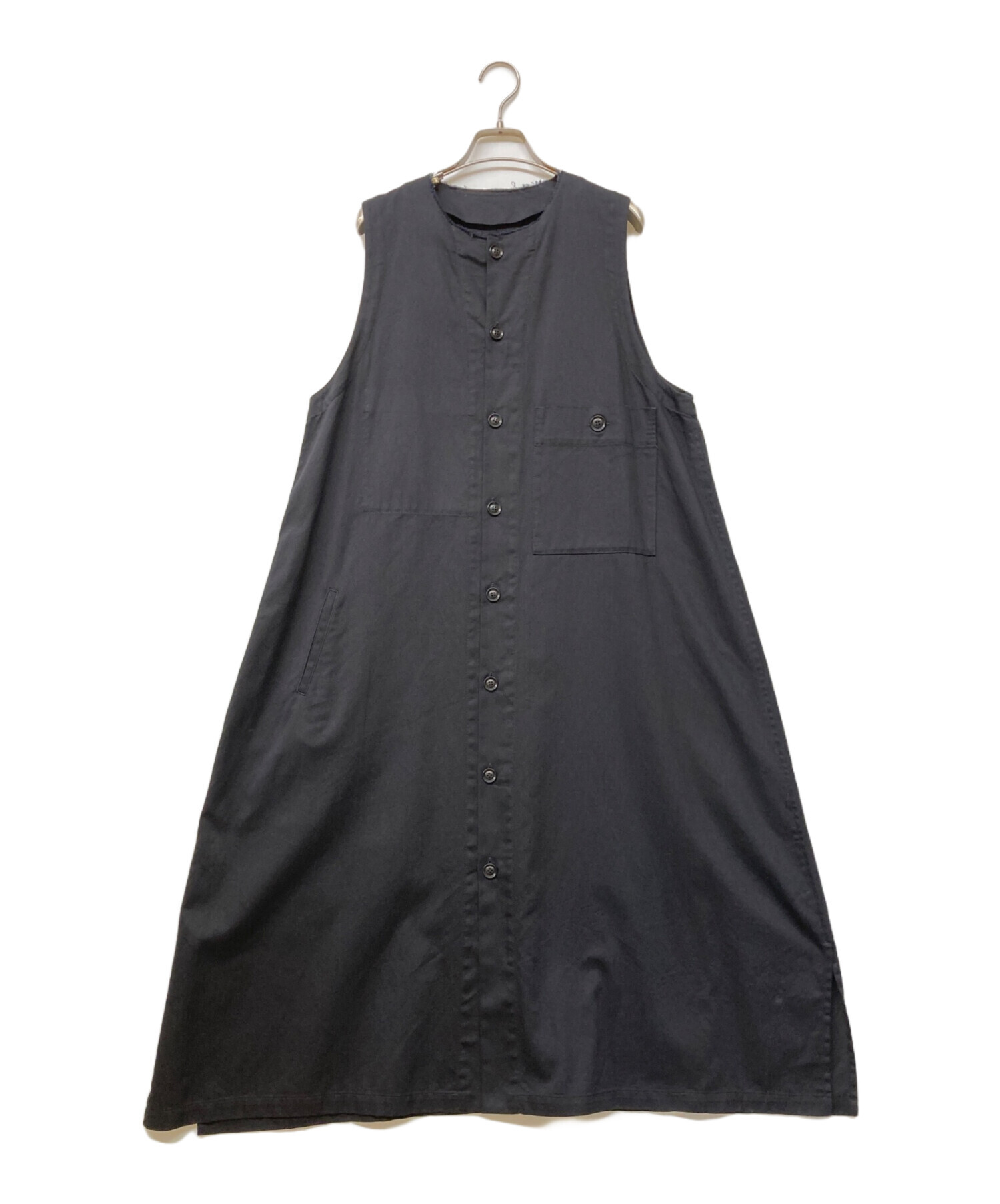 Y's ノースリーブ ワンピース　サイズ2 中古・古着通販】Y's (ワイズ) ノースリーブワンピース ブラック