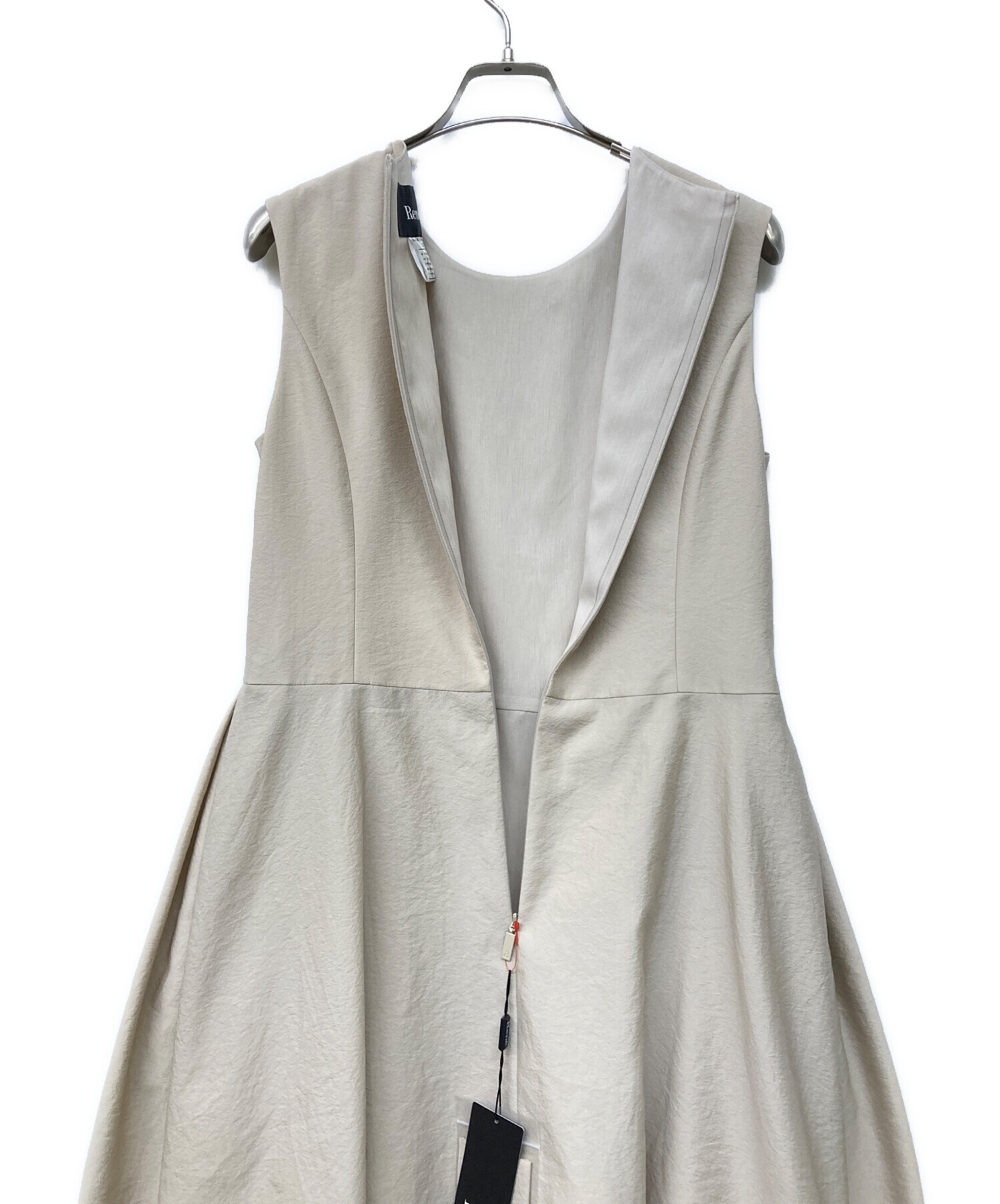 【美品】　Rene ルネ ベージュ ワンピース カメリア　ノースリーブ　36 M 中古・古着通販】Rene (ルネ) ワンピース ベージュ サイズ:38