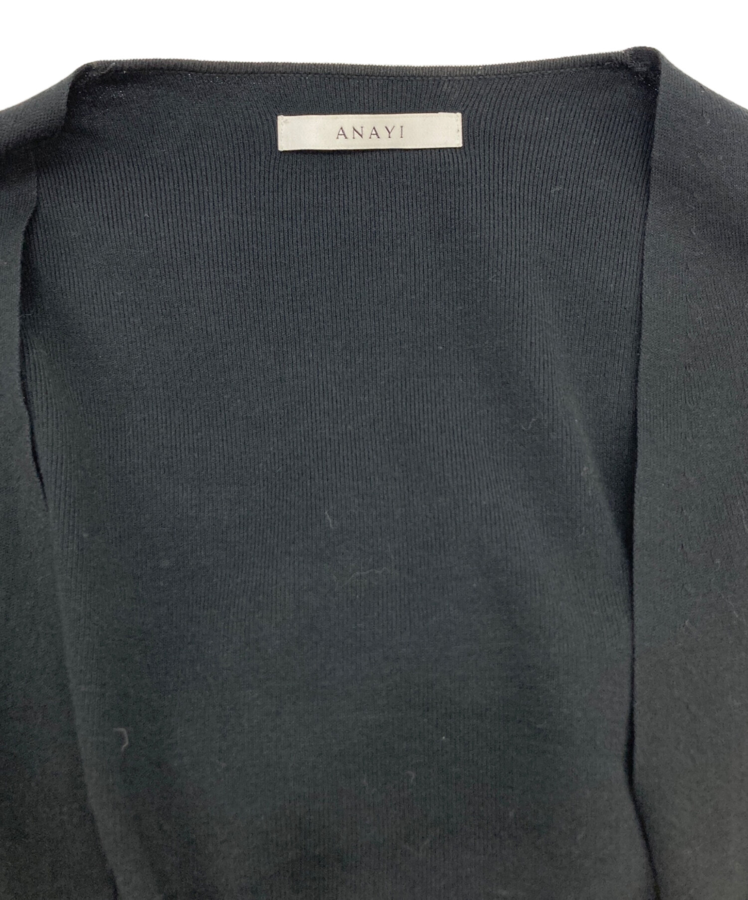 中古・古着通販】ANAYI (アナイ) ロングカーディガン ブラック サイズ