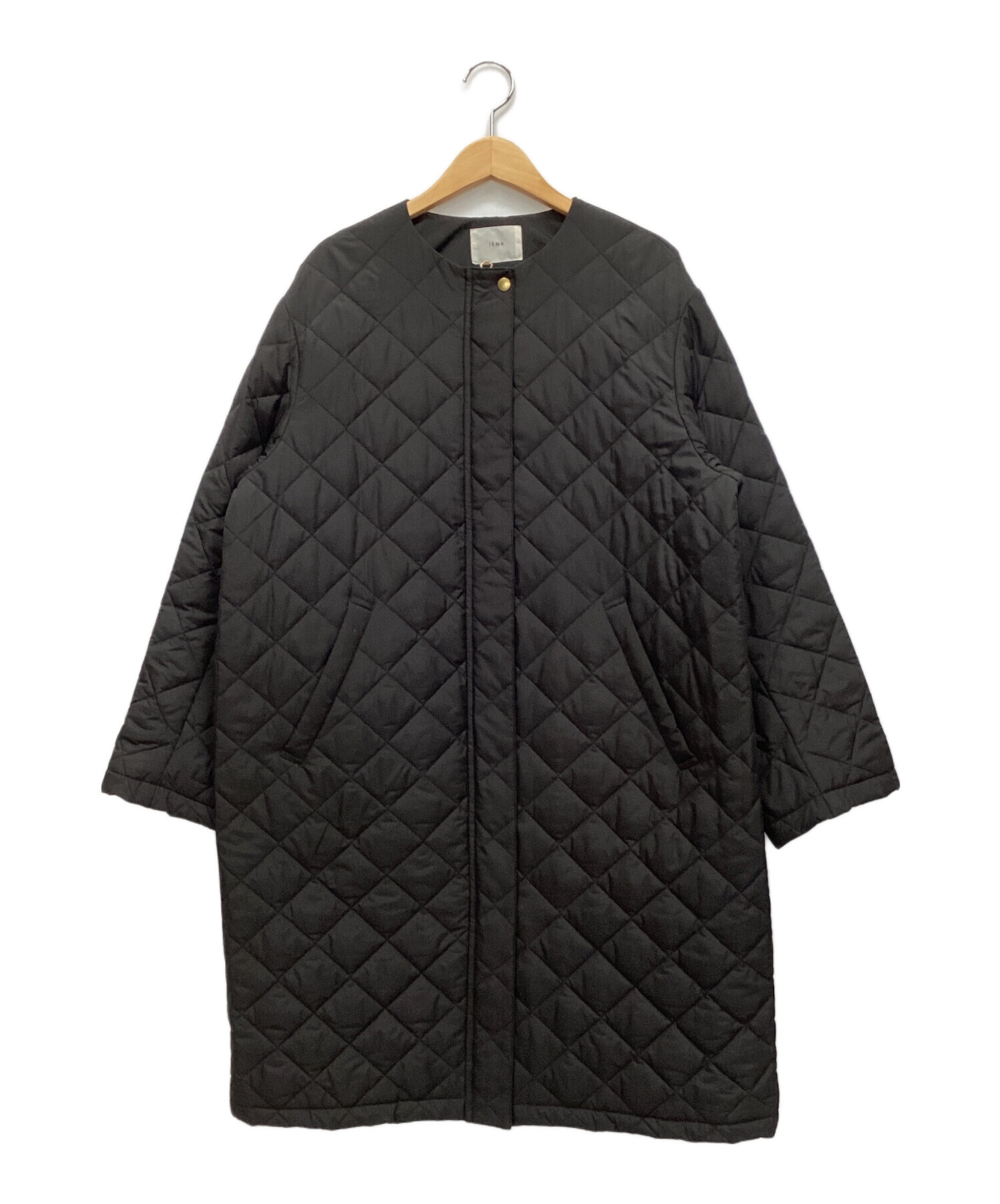 中古・古着通販】IENA (イエナ) ノーカラーキルティングコート