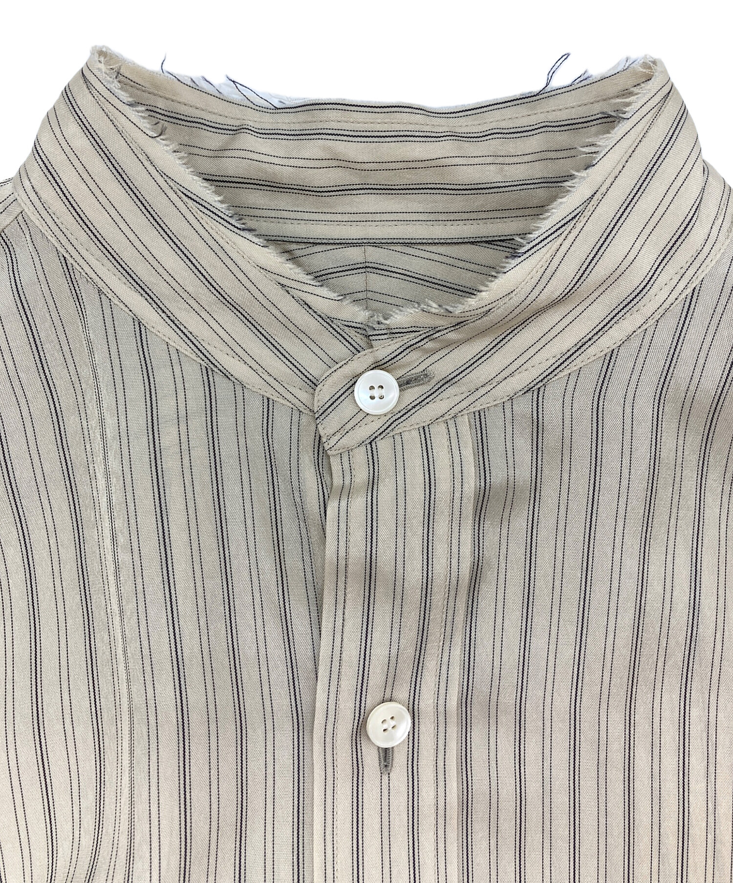 YLEVE イレーヴ カジュアルシャツ 2(M位) ベージュ 【古着】【中古】 中古・古着通販】YLEVE (イレーヴ) コットンブロードレギュラーカラー