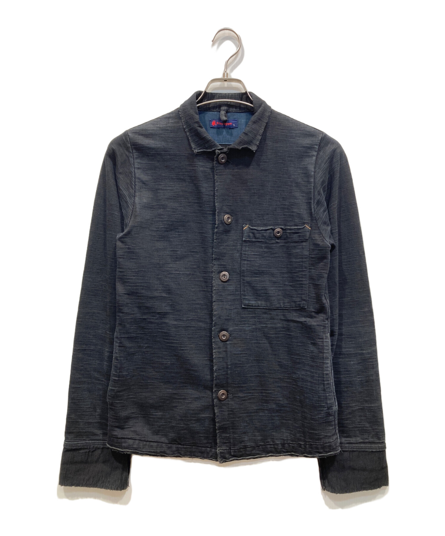 アールバイフォーティーファイブアールピーエム R by45rpm ポンチョ サイズ0 XS ブルー レディース ニット 美品 ジャケット R by45rpm(アールバイフォーティーファイブアールピーエム) ジャケット