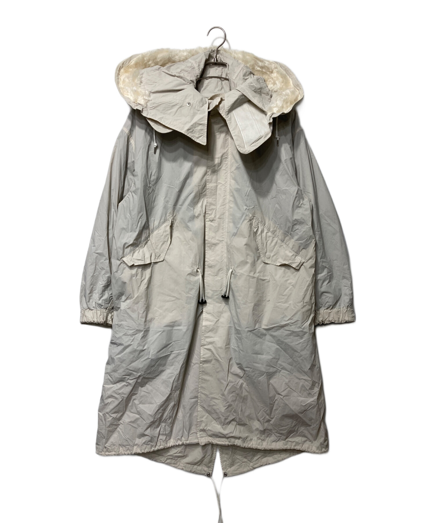 中古・古着通販】ATON (エイトン) AIR VENTILE FISHTAIL COAT ベージュ
