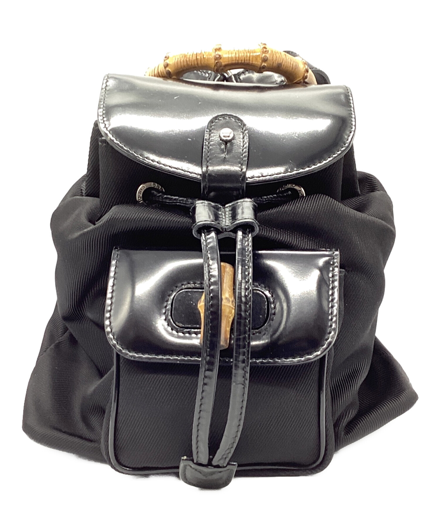 中古・古着通販】GUCCI (グッチ) バンブー ミニリュック ブラック