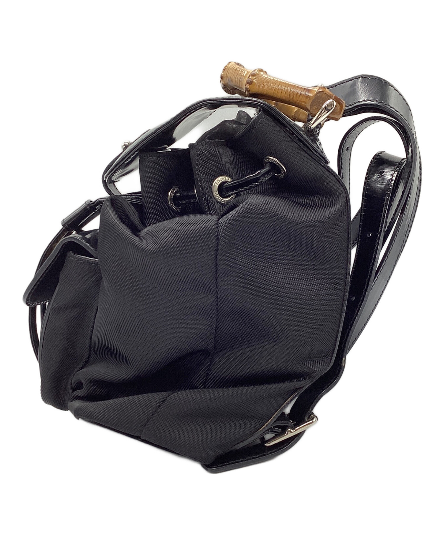 中古・古着通販】GUCCI (グッチ) バンブー ミニリュック ブラック