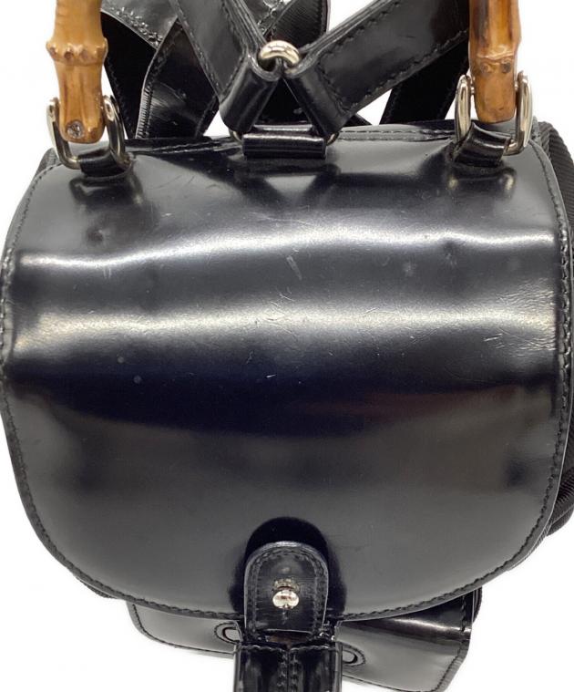 中古・古着通販】GUCCI (グッチ) バンブー ミニリュック ブラック