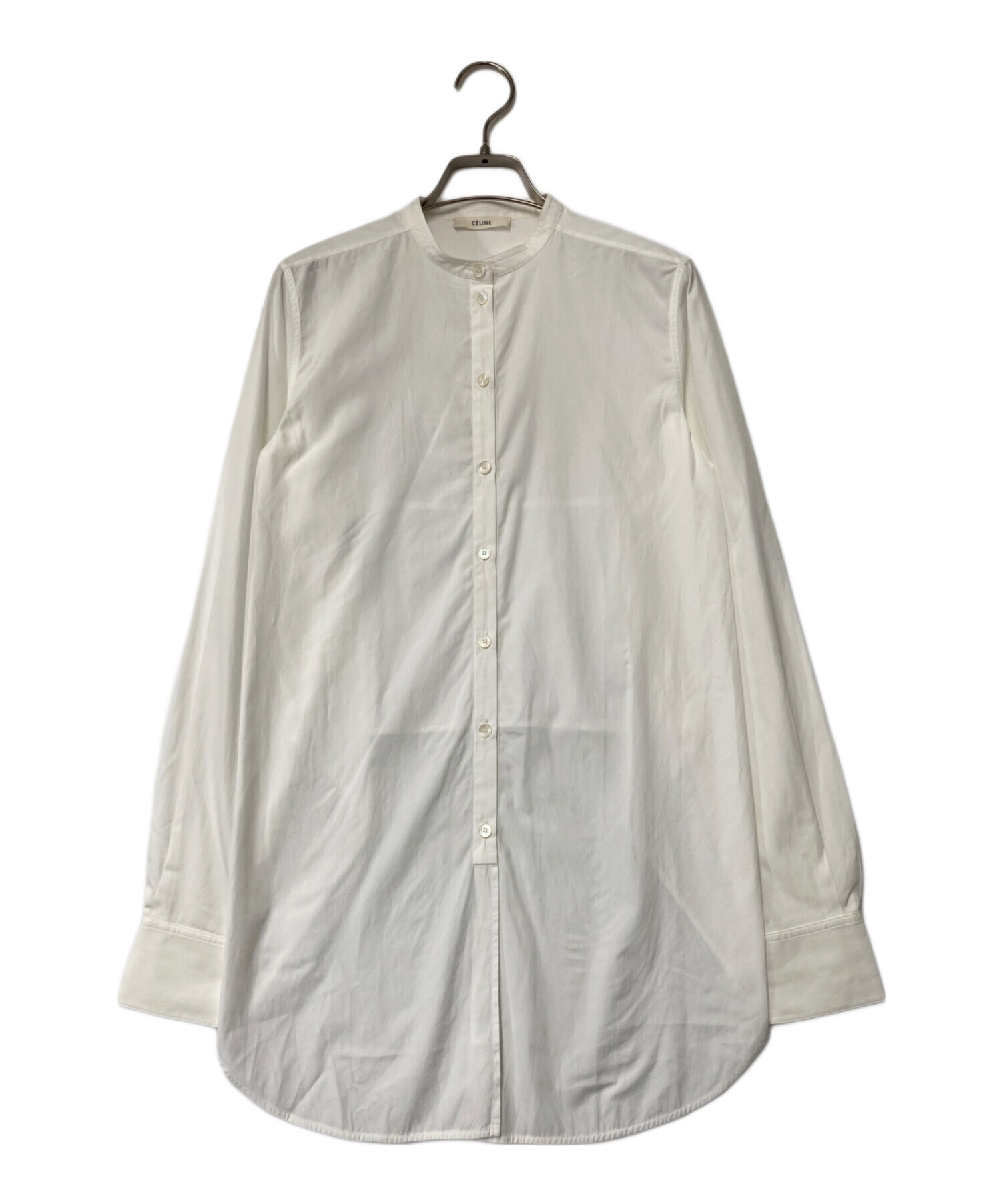中古・古着通販】CELINE (セリーヌ) バンドカラーシャツ ホワイト 