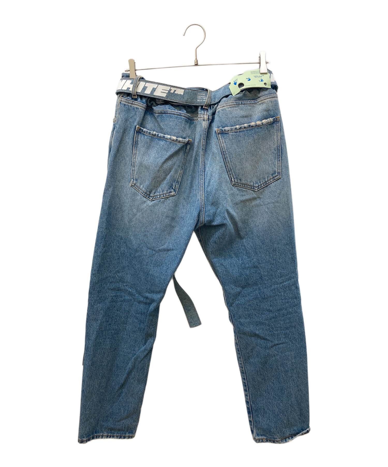 中古・古着通販】OFFWHITE (オフホワイト) デニムパンツ インディゴ 