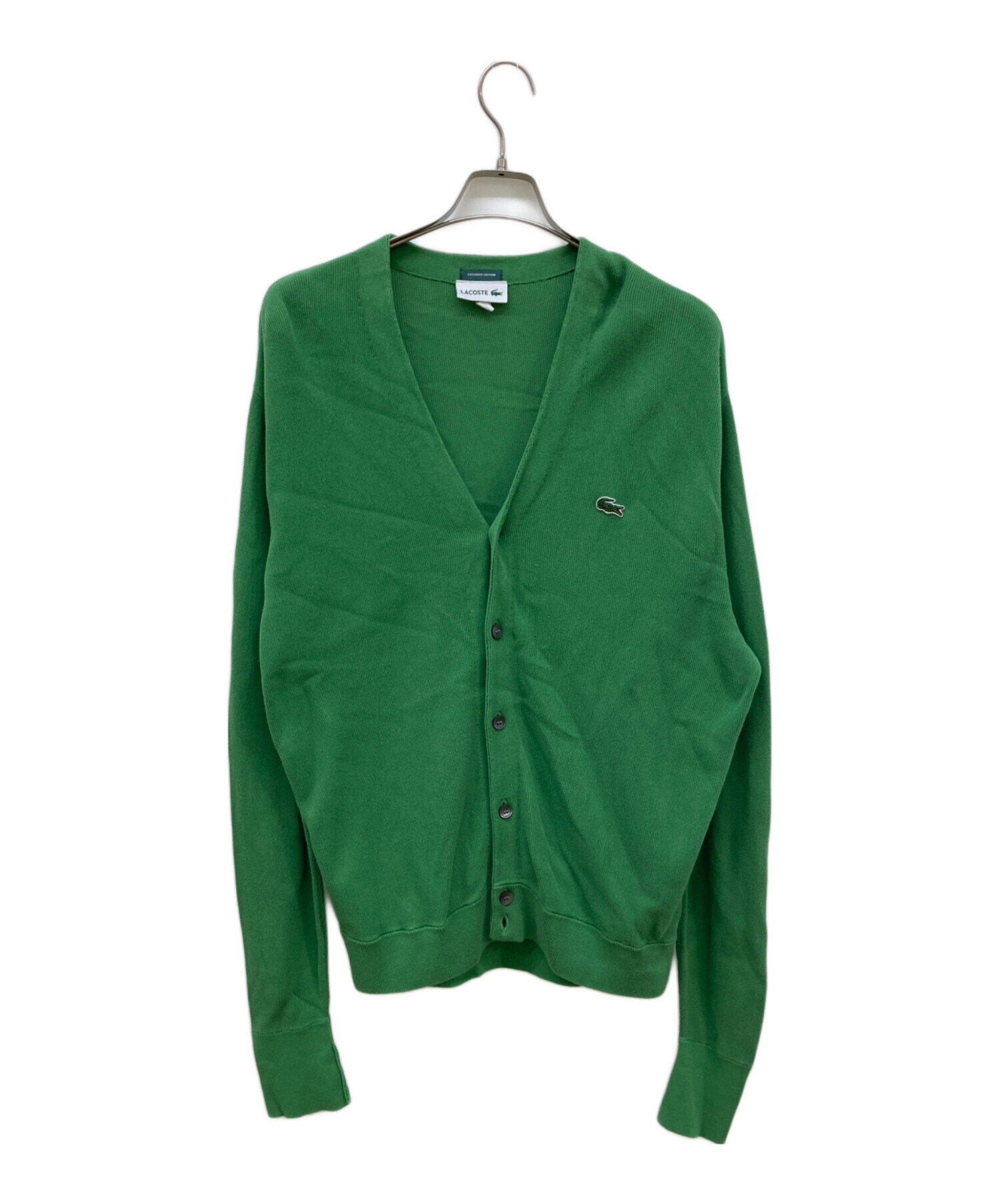 サイズ:M ファッション ラコステ グリーン カーディガン